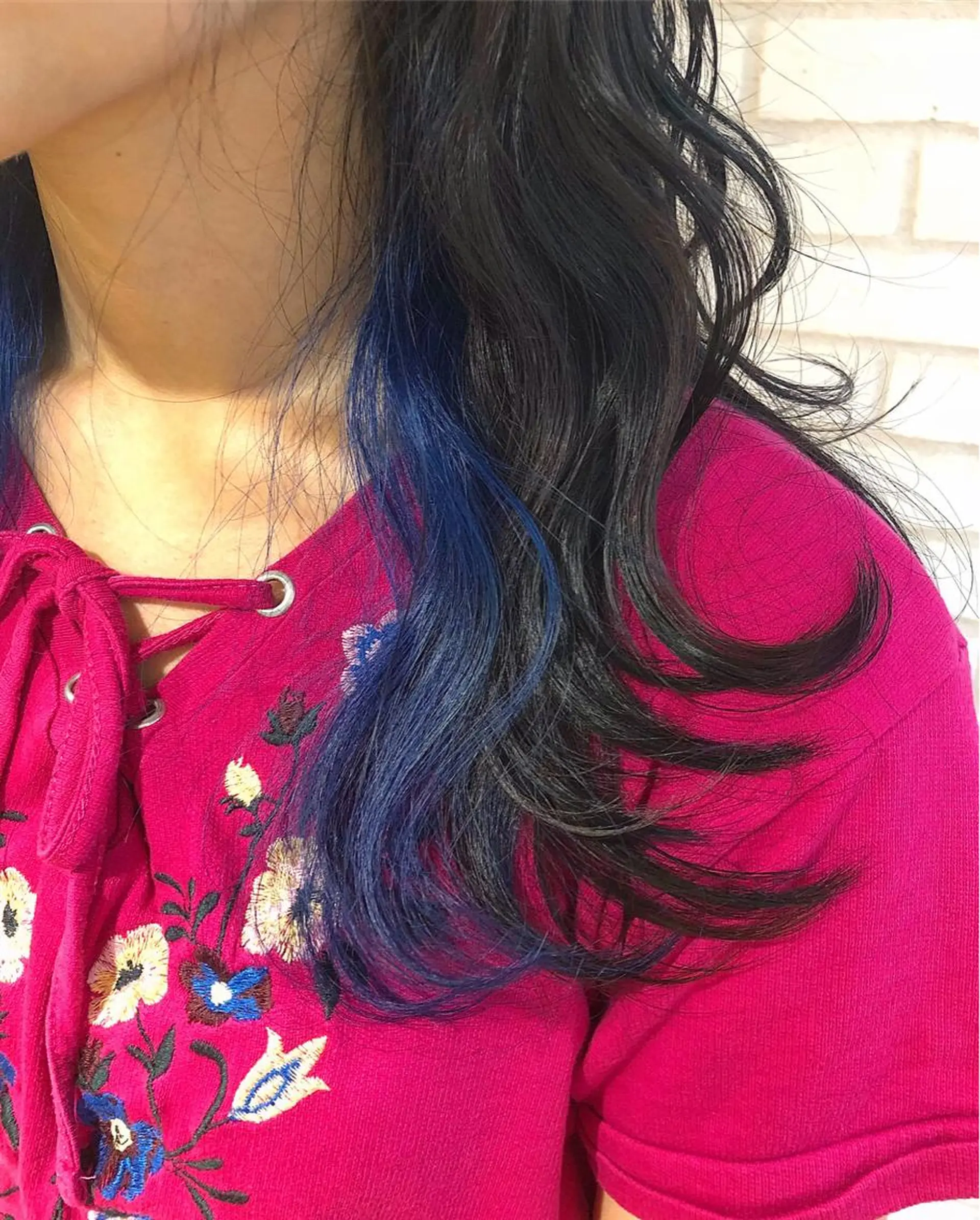 セミロング カラー パーマ ヘアアレンジ メンズ キッズ ネイル マツエク・マツパ ブルーカラー ブルー 新宿/髪質改善/ 美髪矯正✨浅江通友のヘアスタイル