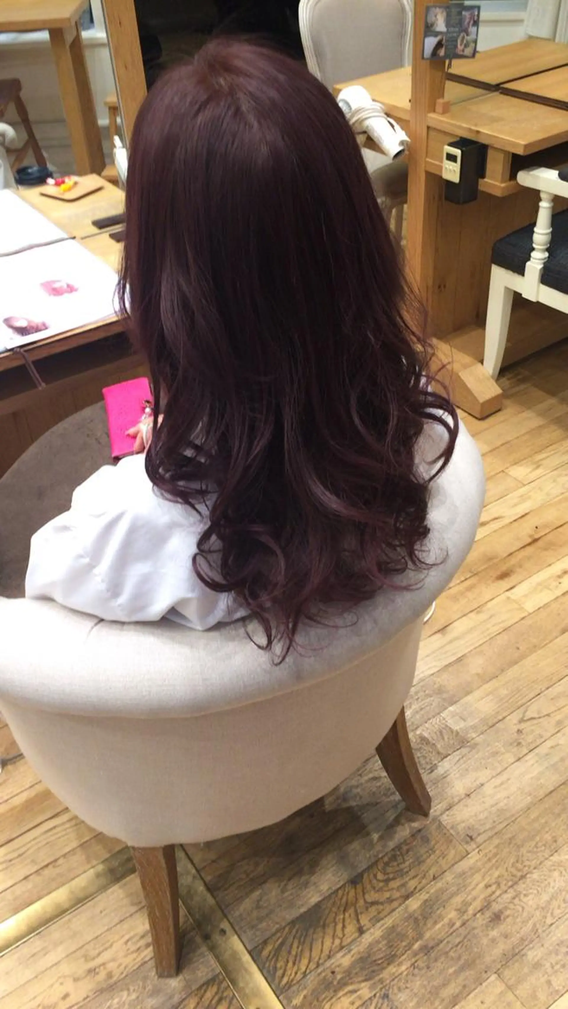 ロング カラー パーマ 透明感カラー ピンクカラー VIVIE【ヴィヴィ】所属・髪質改善/韓国風 レイヤー/田村祐樹のヘアスタイル