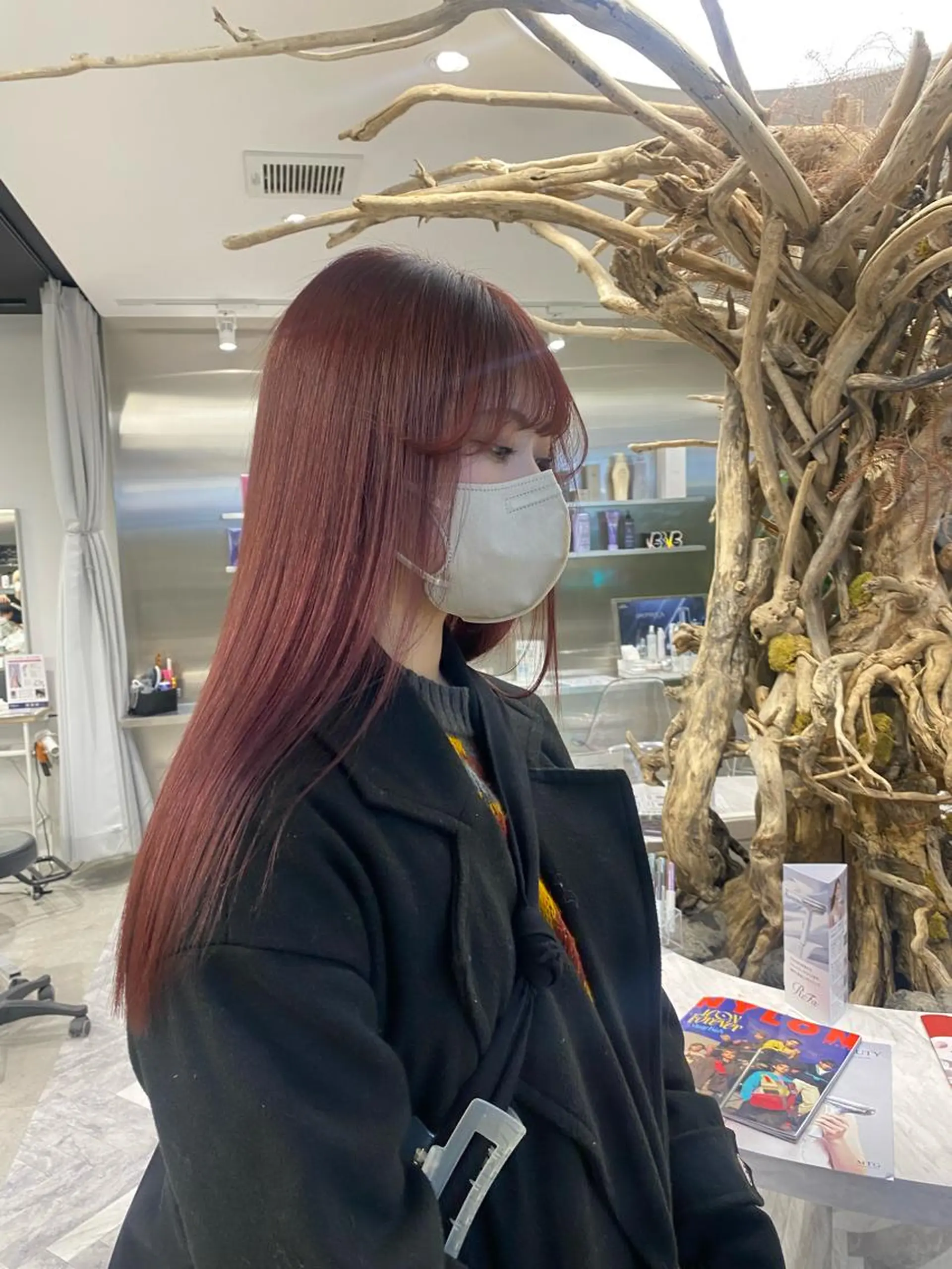 ロング 韓国風カラー 韓国風ヘア emu所属・けいこ🍊ニュアンス ネイル/個性派ネイルのネイルデザイン