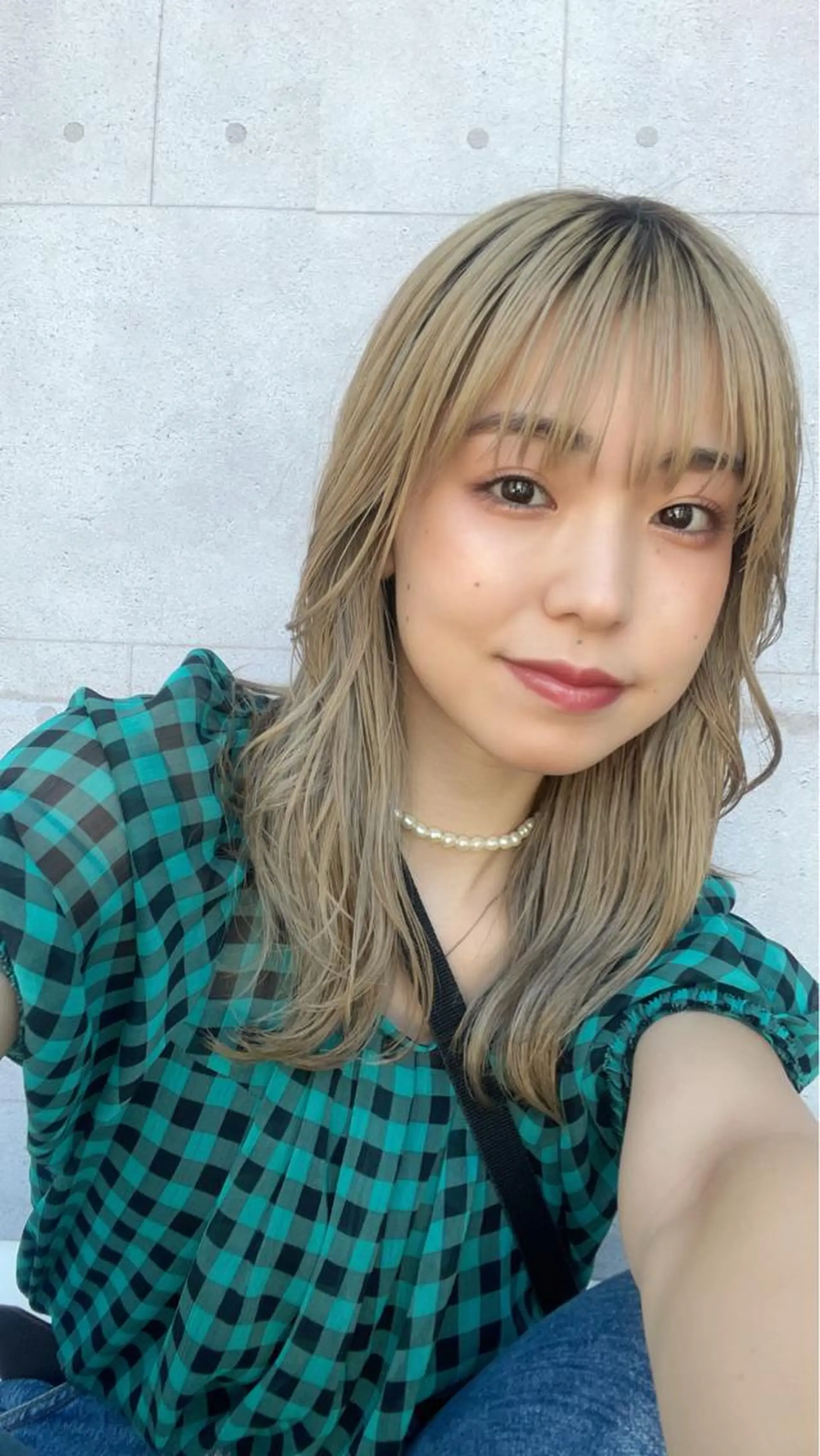 ロング カラー パーマ ヘアアレンジ マツエク・マツパ 【柔らか透明感✨/ 似合せ前髪】大石葉月のヘアスタイル