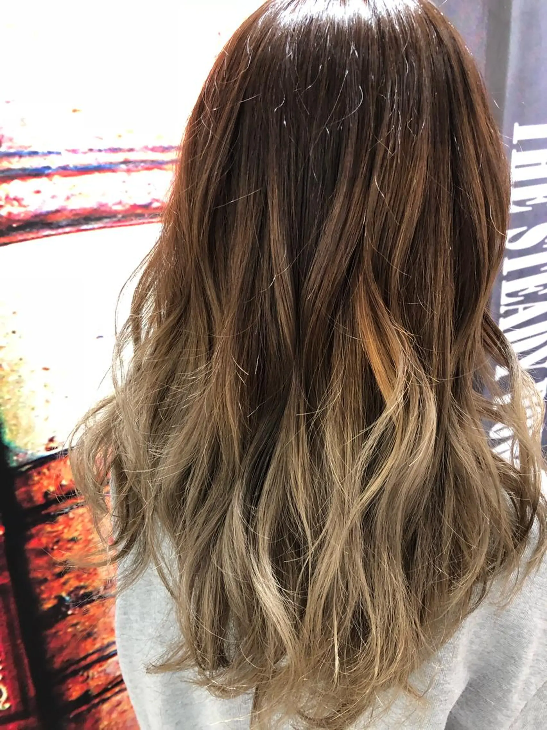 セミロング カラー ヘアアレンジ Ma ruのヘアスタイル