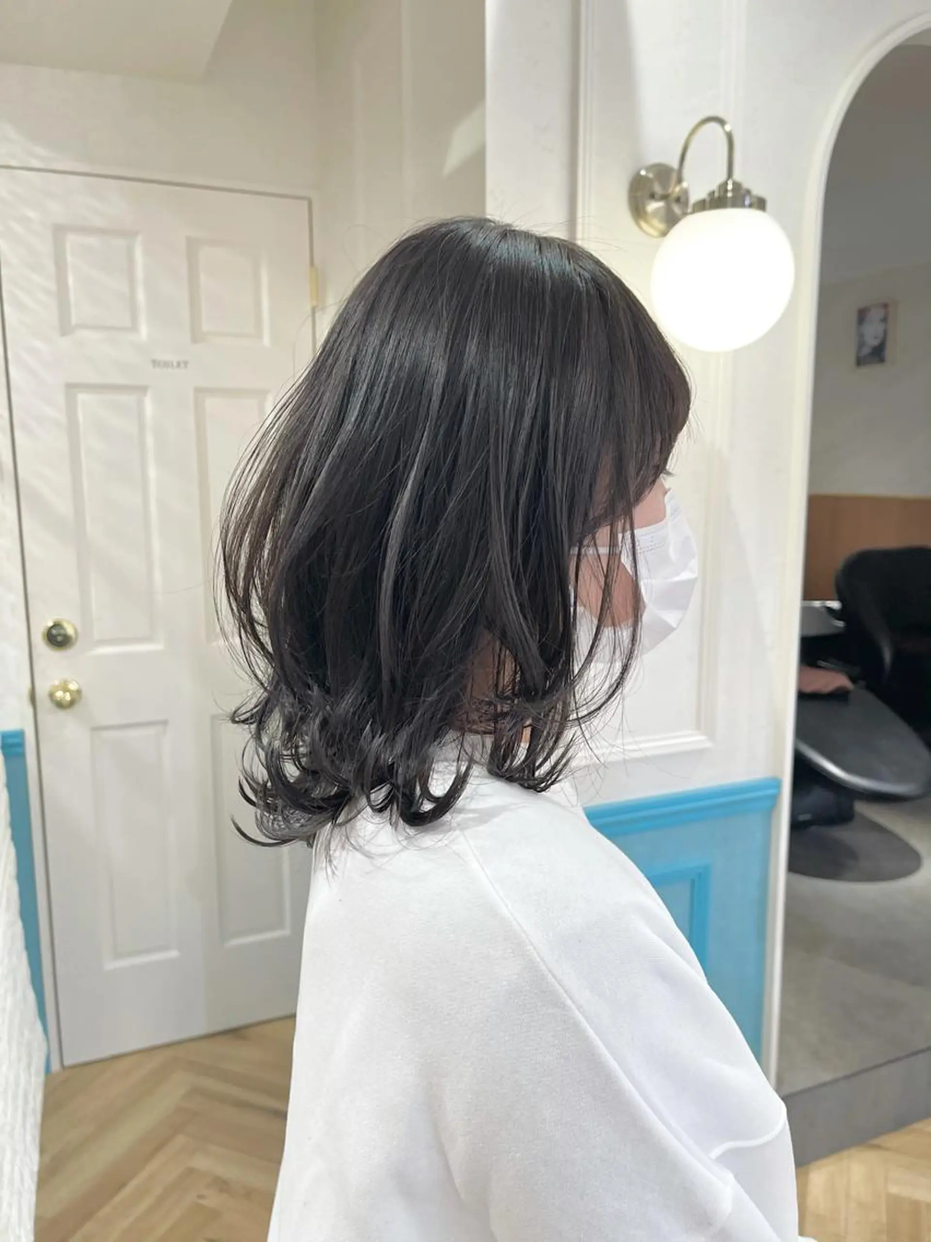 ミディアム カラー パーマ ブリーチ 透明感カラー グレージュ ブリーチなしカラー Londideal 高橋ヒロシのヘアスタイル