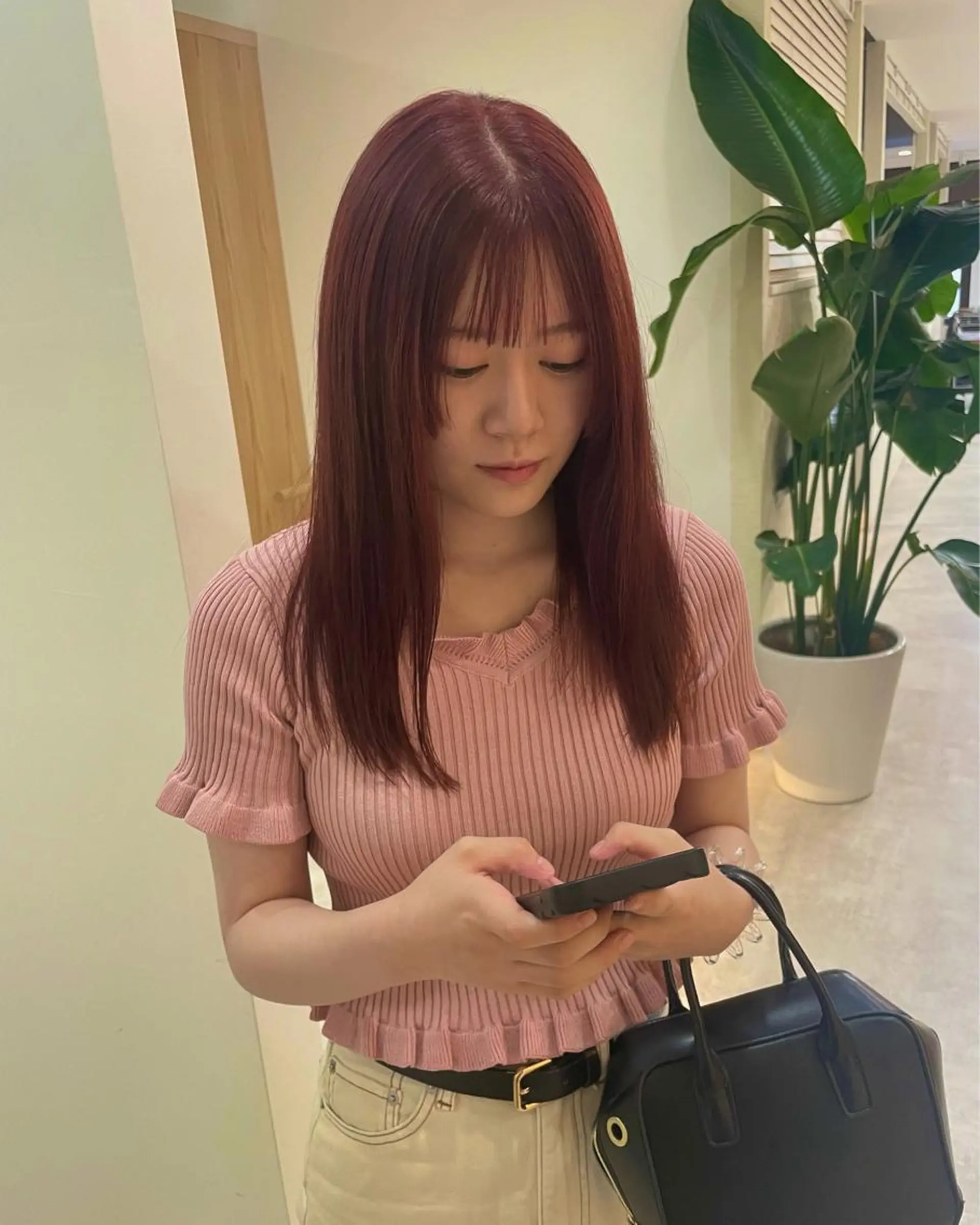 ミディアム カット ヘアカラー トリートメント 東京の技術を 京都で✂︎🕊️💖のヘアスタイル