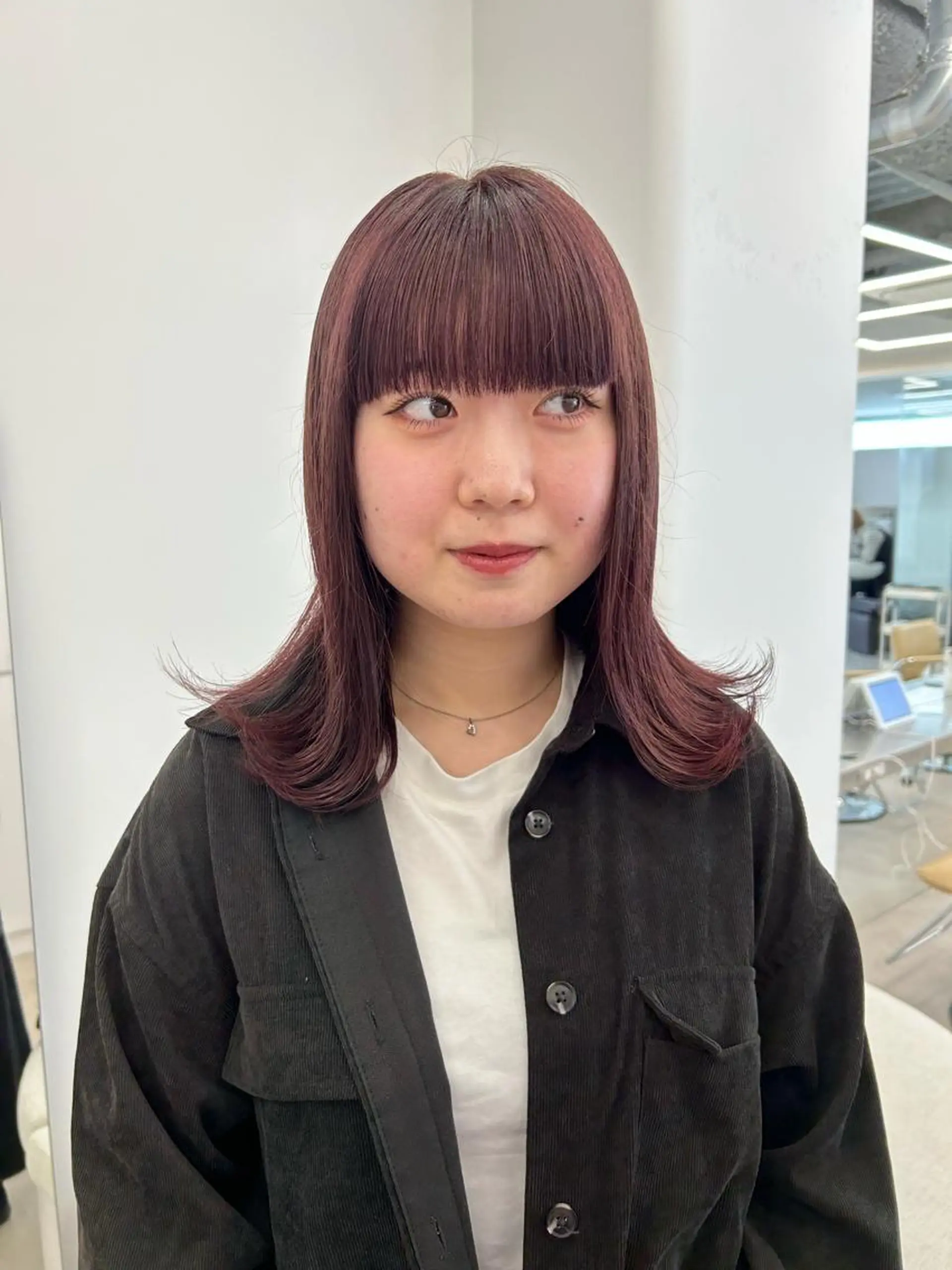 セミロング ヘアカラー 👒透明感カラー yui👒のヘアスタイル