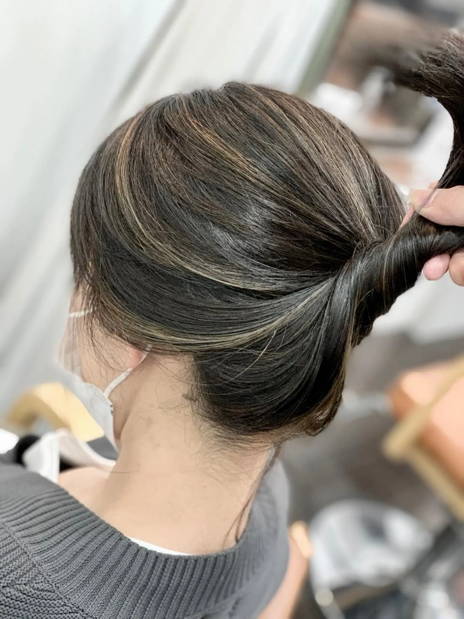 ミディアム ハイライト ヘアカラー トリートメント ブリーチ毛に縮毛矯正 ✨カラー✨山田 正幸のヘアスタイル