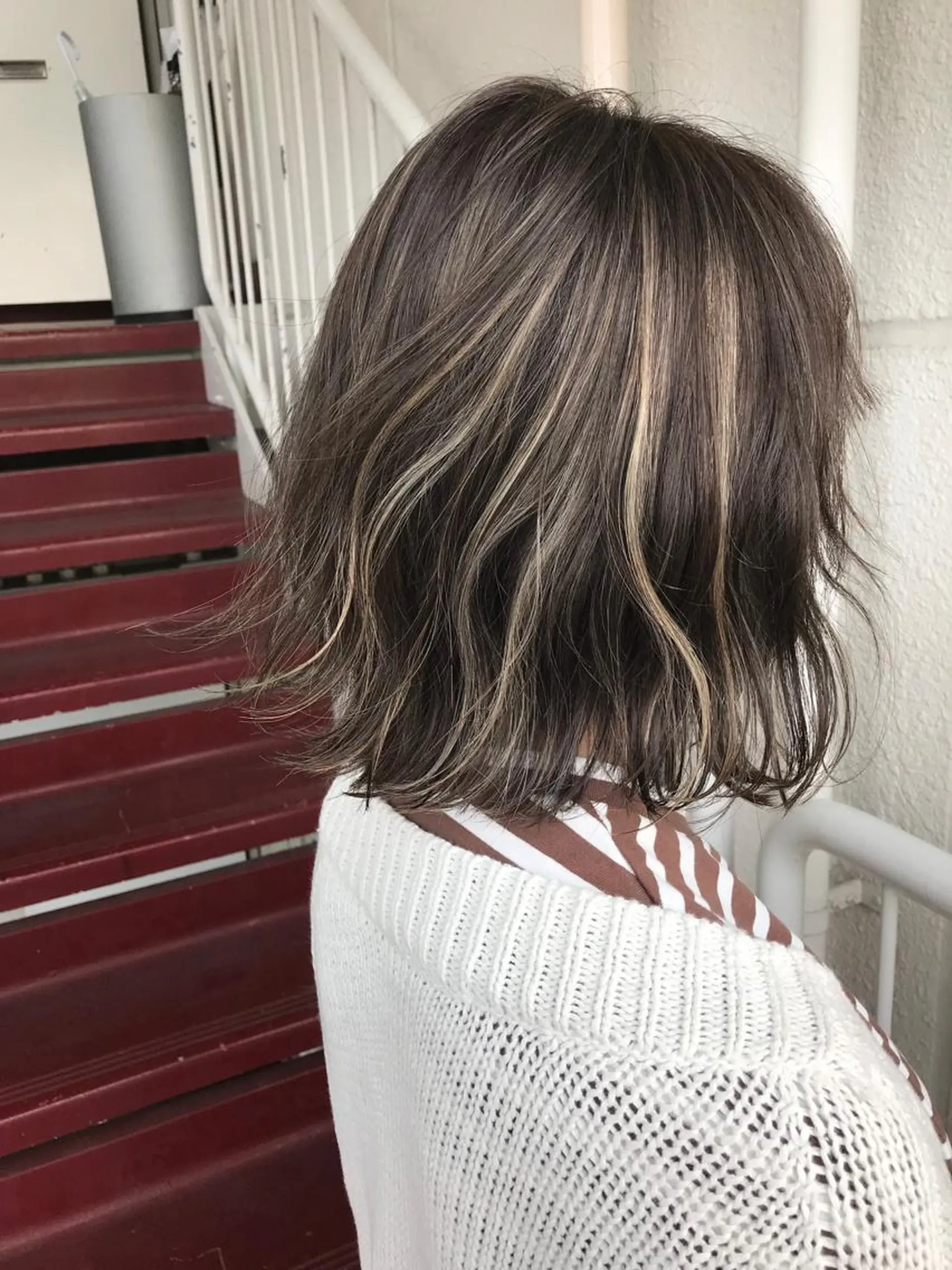 カラー ハイライトカラー メンズハイトーン メンズバレイヤージュのヘアスタイル