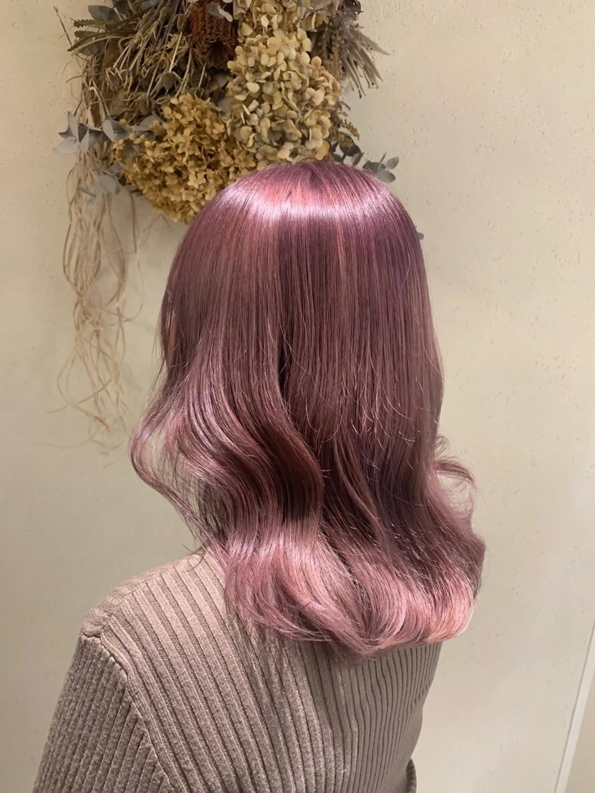 セミロング カラー ラベンダーカラー ピンクカラー ピンクラベンダー Blue 髪質改善 💎松藤 莉奈のヘアスタイル