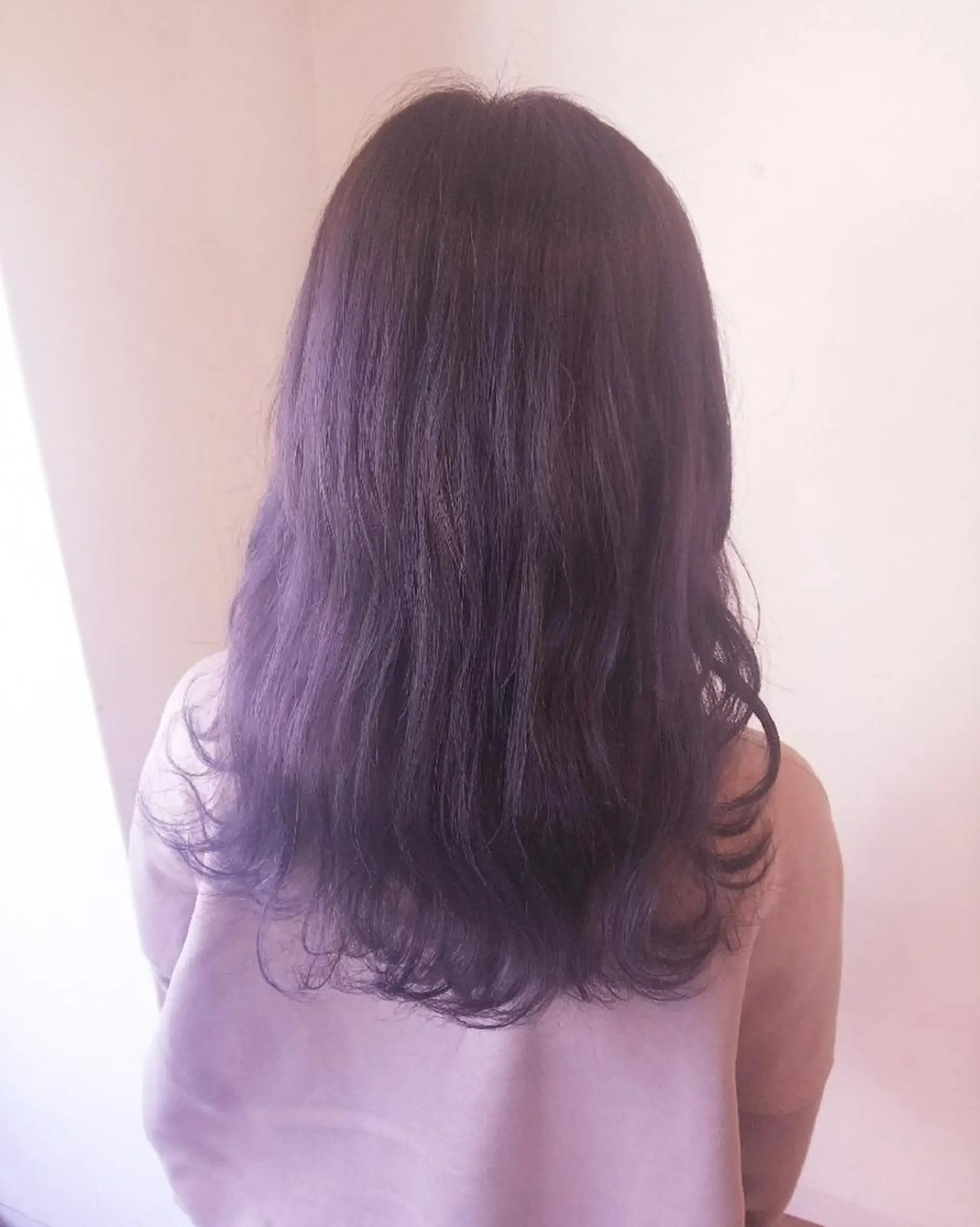 ロング カラー ラベンダーカラー シルバー JIL BLAN 京都所属・RU RIのヘアスタイル