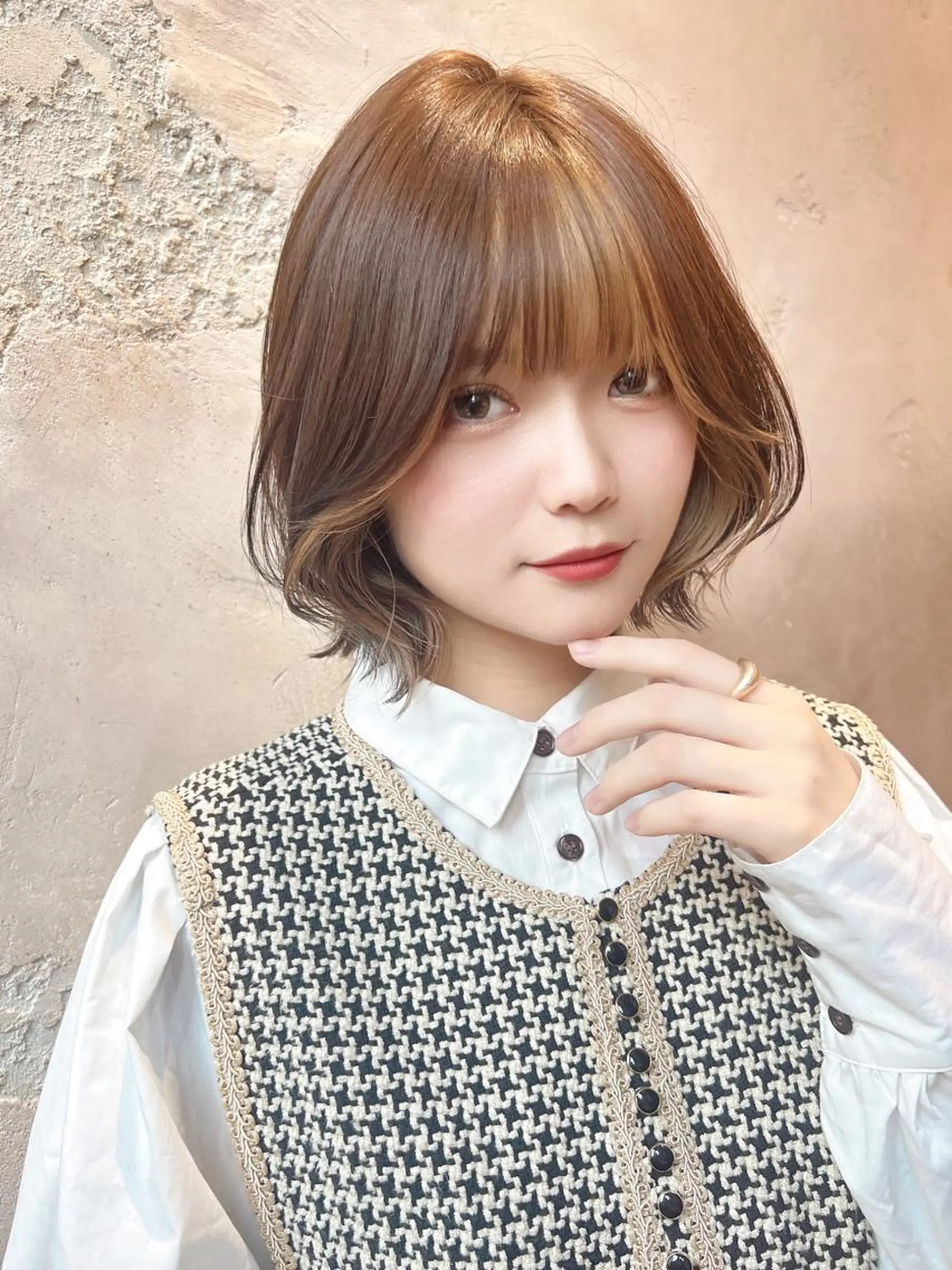 ミディアム カラー MIKU /ボブ/外ハネボブのヘアスタイル