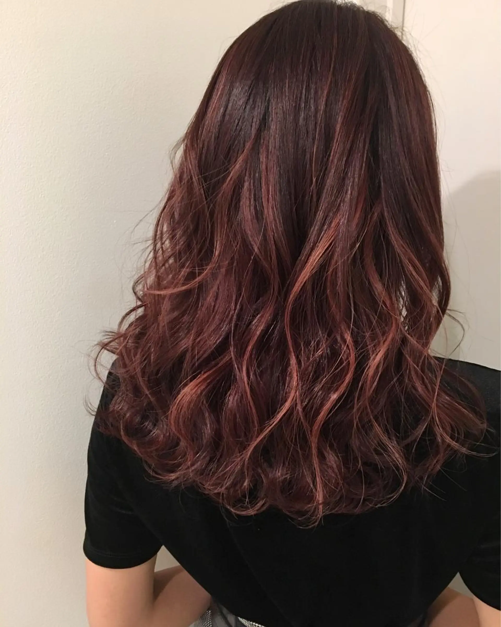 セミロング カラー 🌈評価No.1🌈 艶髪カラー❌エクステのヘアスタイル