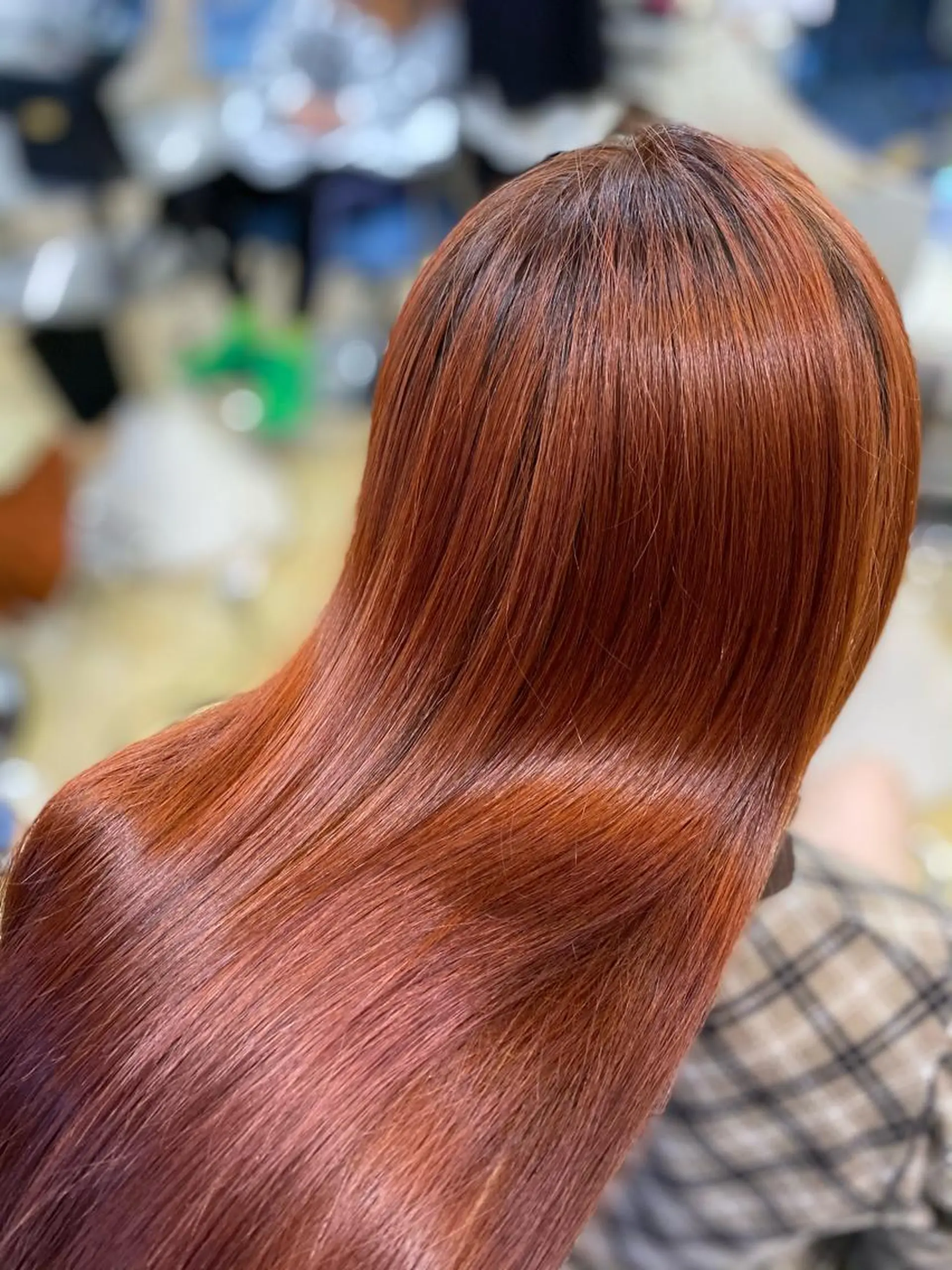 ロング カラー ブラウンカラー レッドカラー レッドブラウン 髪質改善 トリートメント トリートメント replica上大岡所属・松井 敬太郎のヘアスタイル