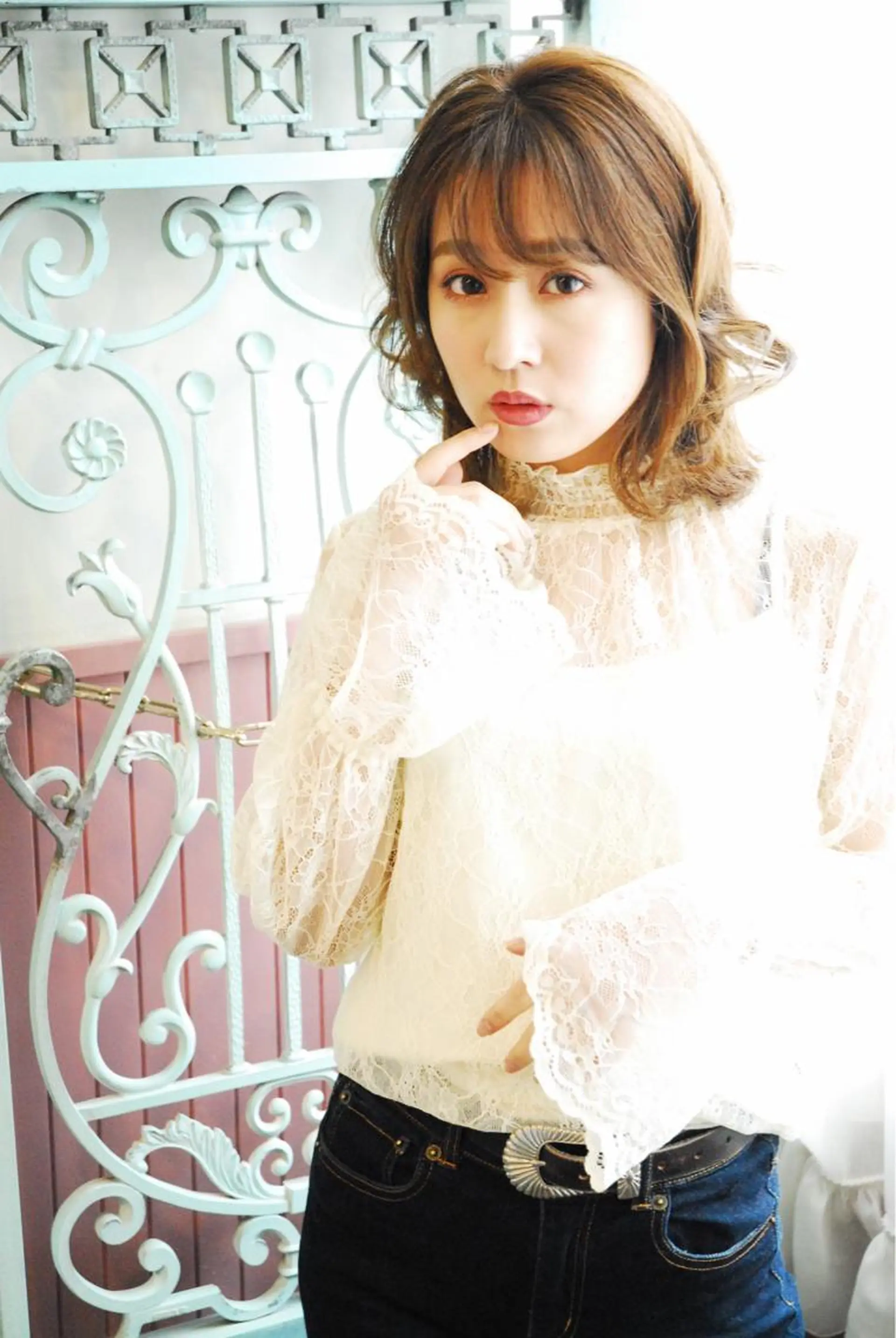 ミディアム カラー パーマ ヘアアレンジ 表参道Lise おおいしおりのヘアスタイル