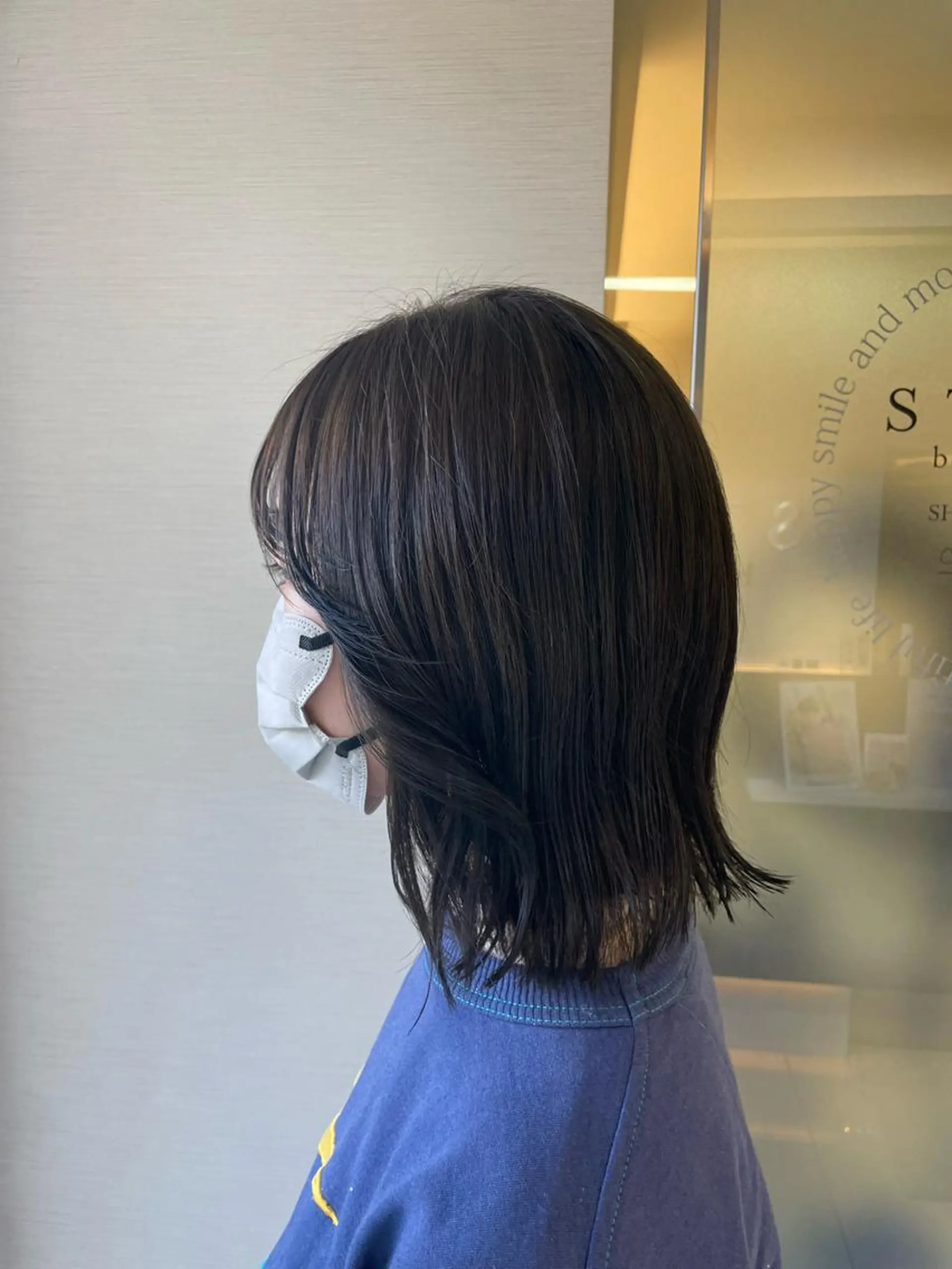 ミディアム カラー ブリーチ ブリーチなしカラー カット ヘアカラー 韓国/透明感カラー さなのヘアスタイル