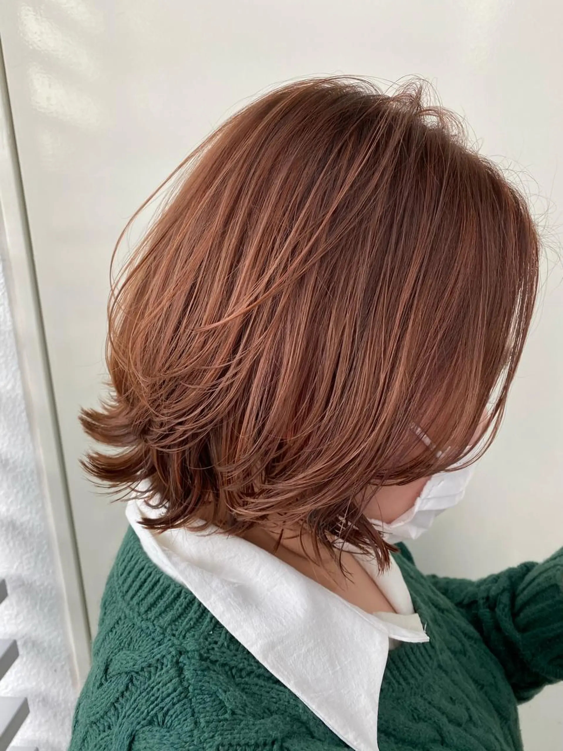 ミディアム カラー 韓国ヘア顔周りカット 艶髪ベージュtamaのヘアスタイル