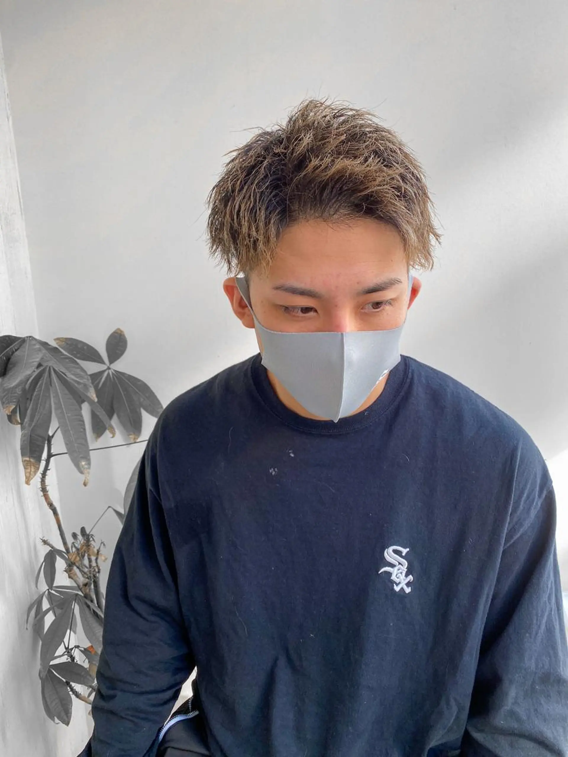 ショート カラー パーマ ヘアアレンジ メンズ カット パーマ NUMBER.12所属・【メンズ専門美容師】 NUMBER.12のヘアスタイル