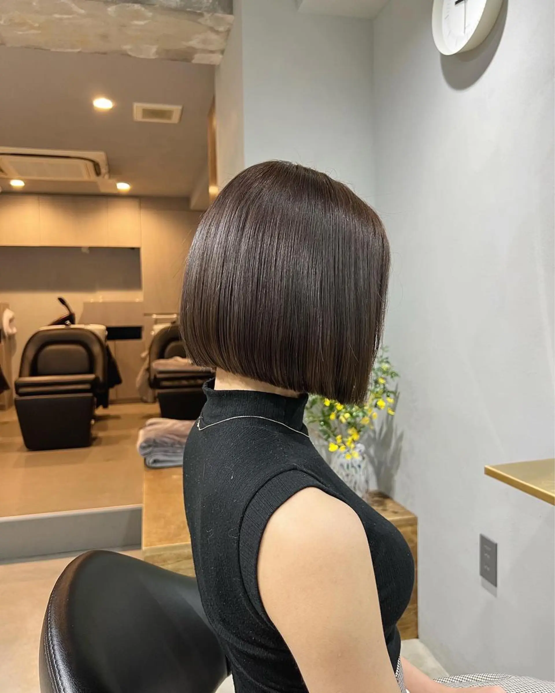 ミディアム カラー ヘアカラー トリートメント akane/ボブ /オリーブ/ブラウンのヘアスタイル