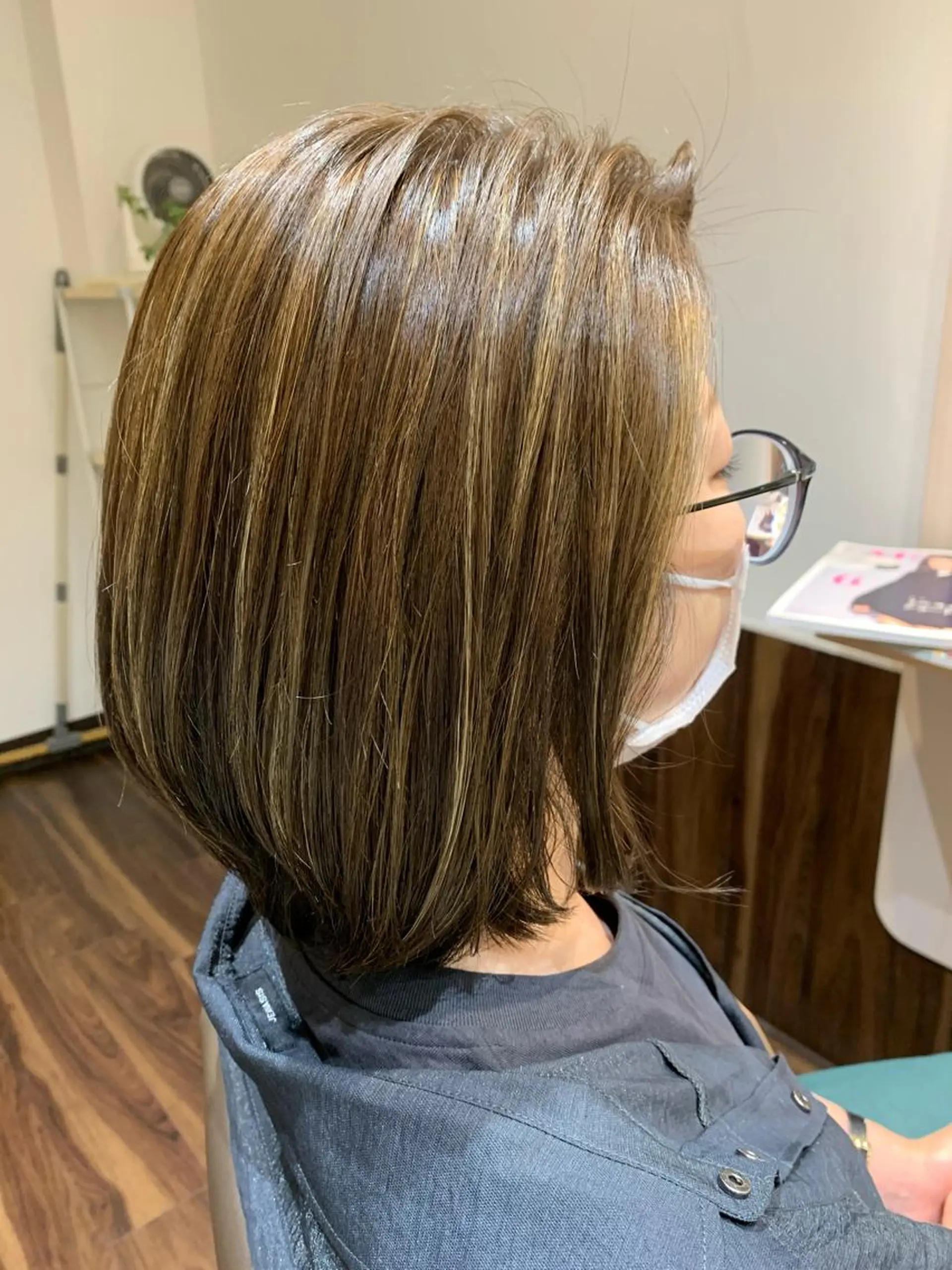 ミディアム カット ヘアカラー トリートメント green feel 長原所属・西山 大樹のヘアスタイル