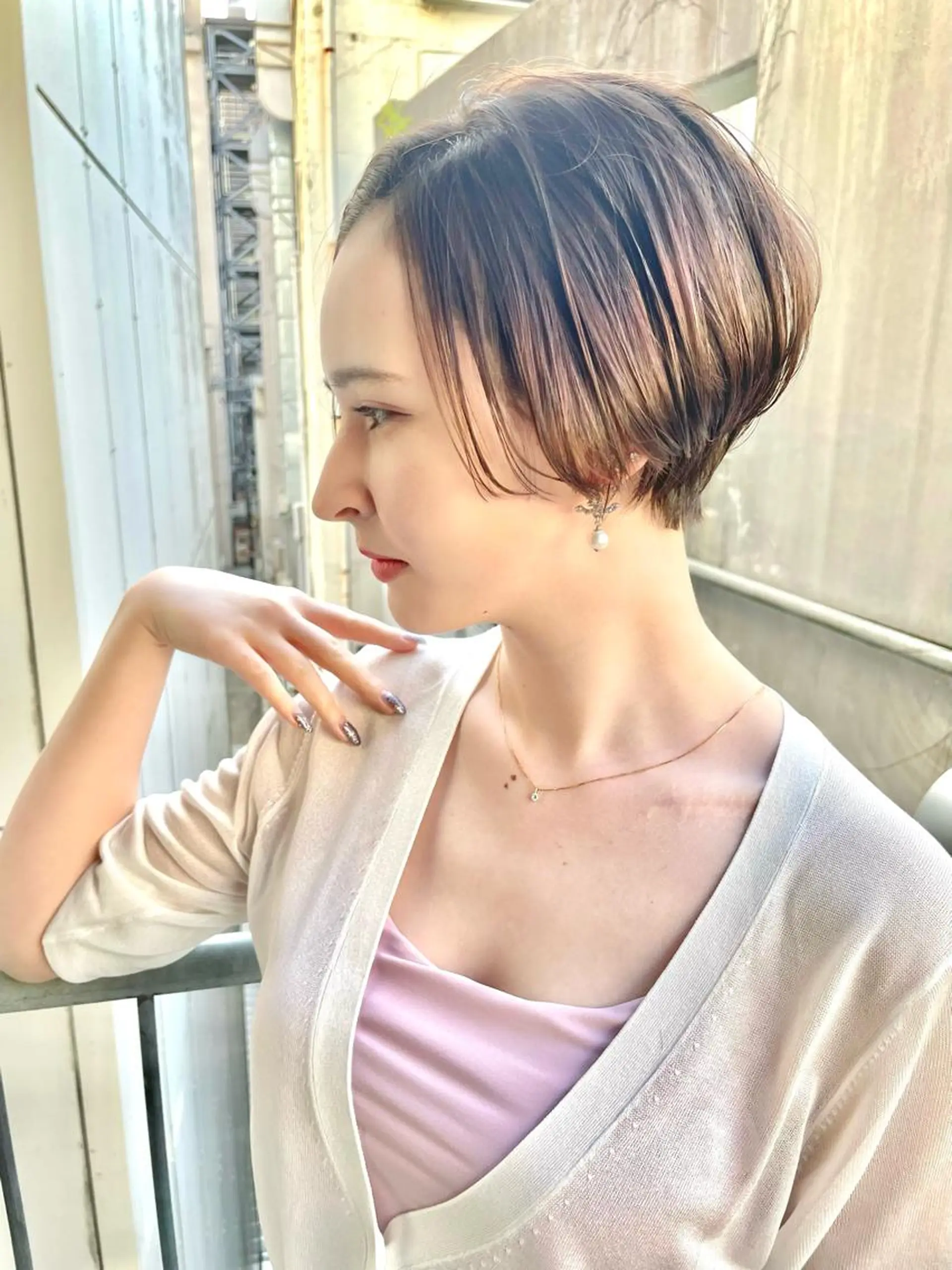 ショート カット ヘアカラー トリートメント 東北No.1完全個室 💐梶谷社長のヘアスタイル