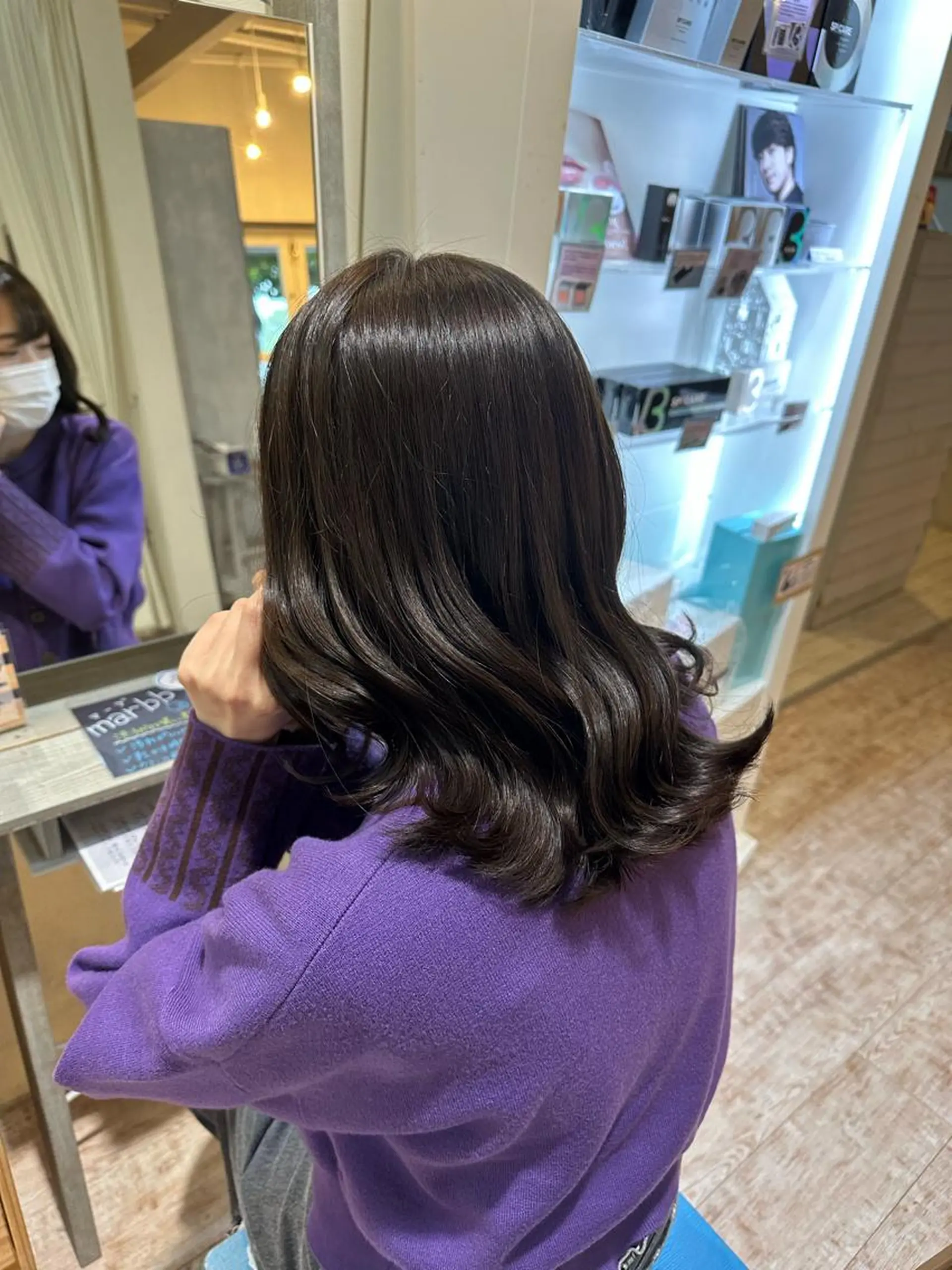 ミディアム カラー 小島 咲音/艶カラー /酸性ストレートのヘアスタイル