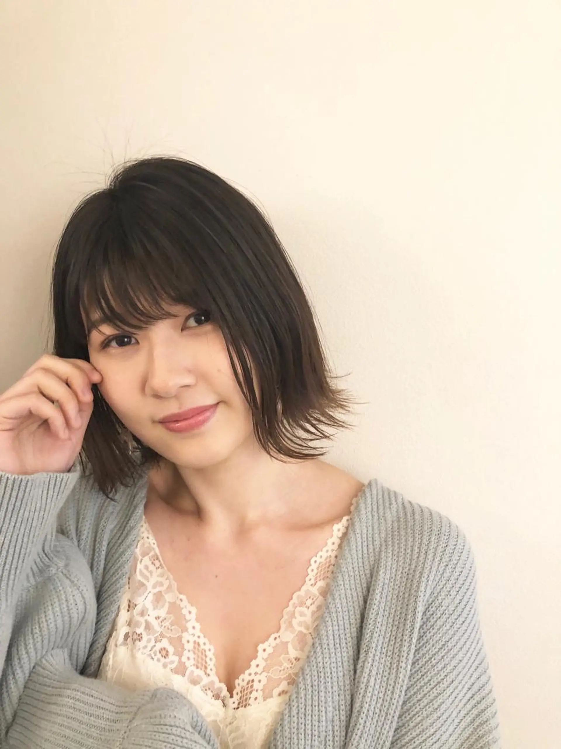 ショート ワンレンボブ ボブ 外ハネヘア 徳永 大樹のヘアスタイル