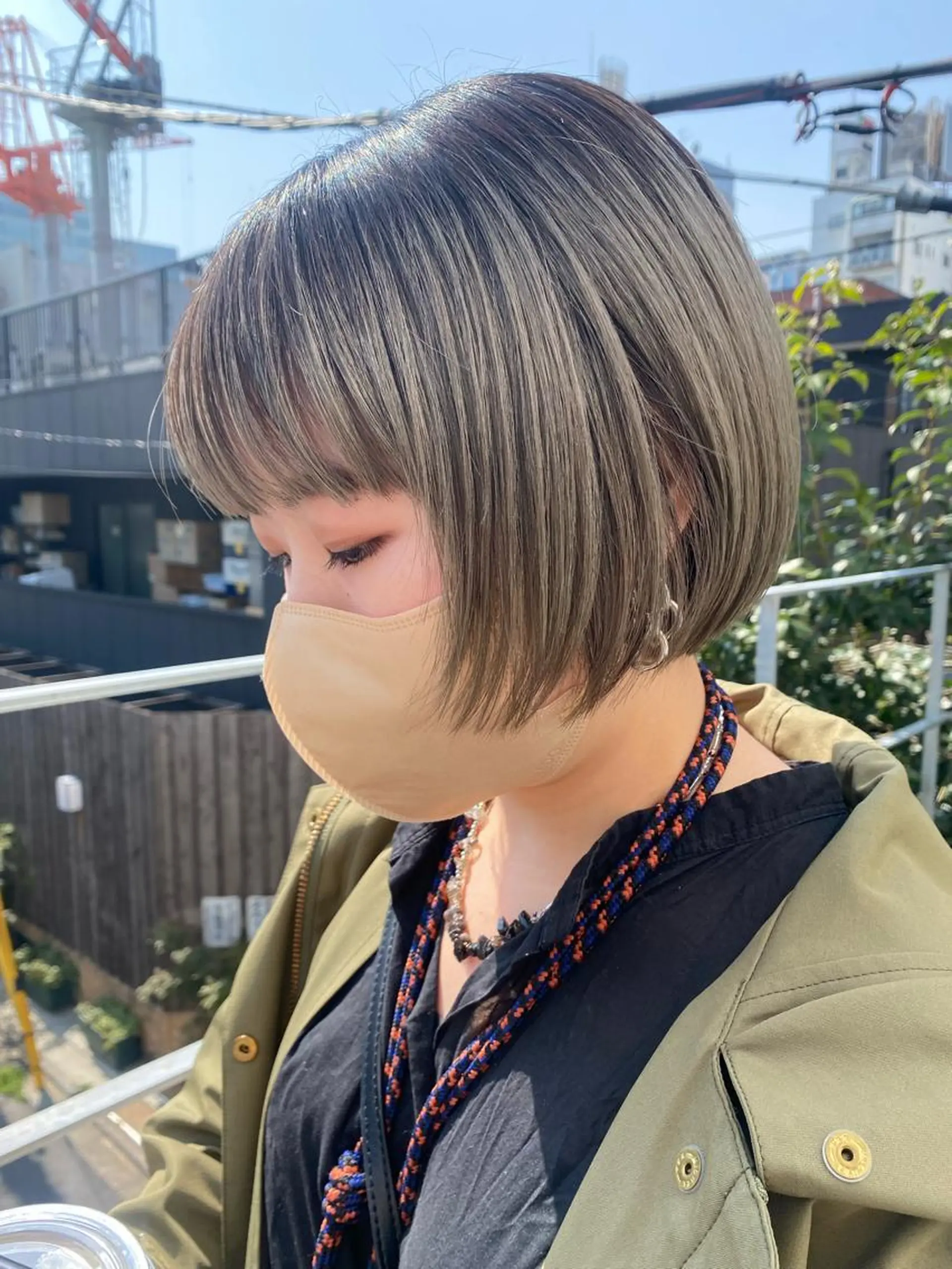 ショート ショートボブ ボブ ショートヘア レイヤー/柔色 カラー/SAkiのヘアスタイル