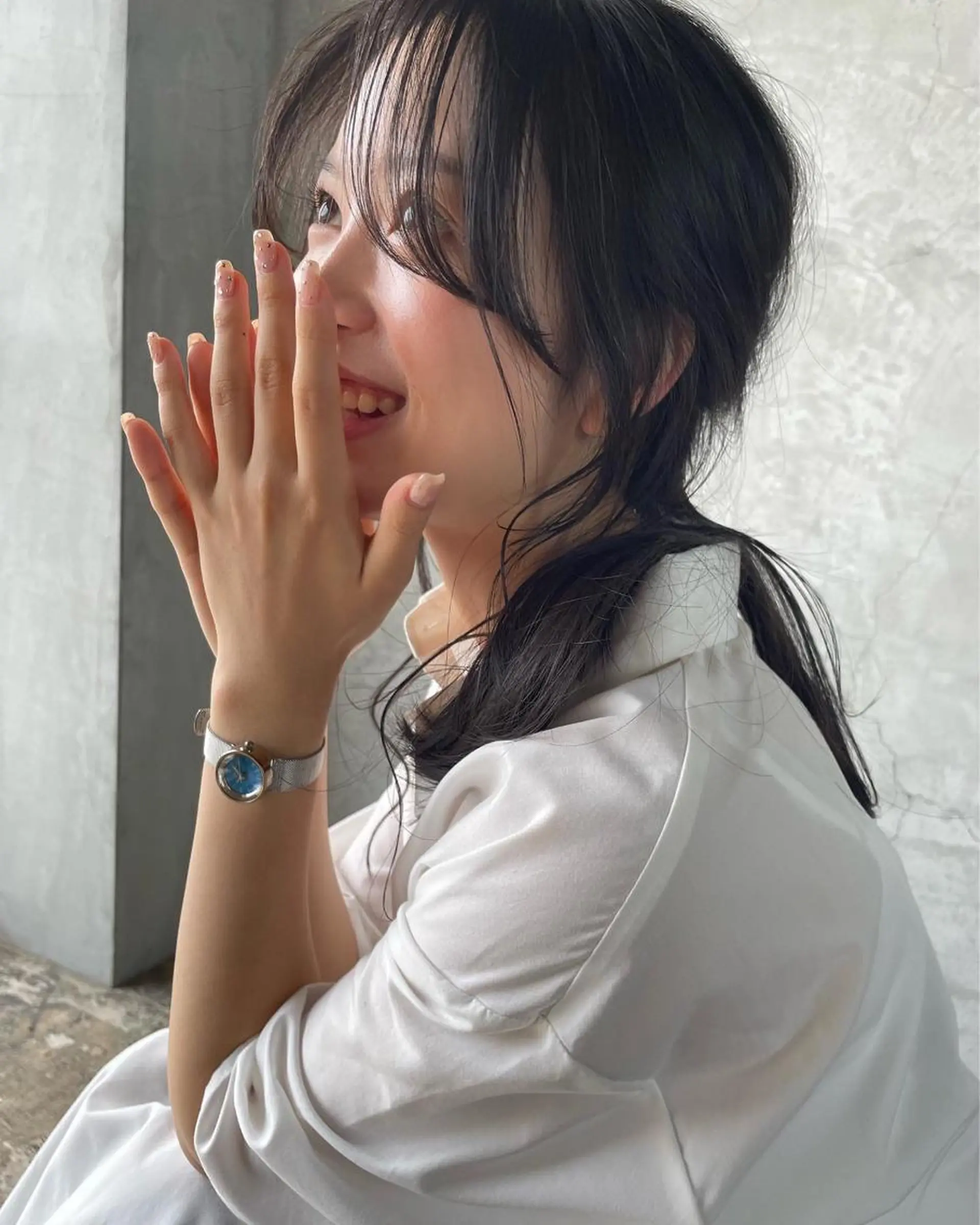 ロング ヘアアレンジ ハイライト ロング トリートメント 足立 悠輔のヘアスタイル