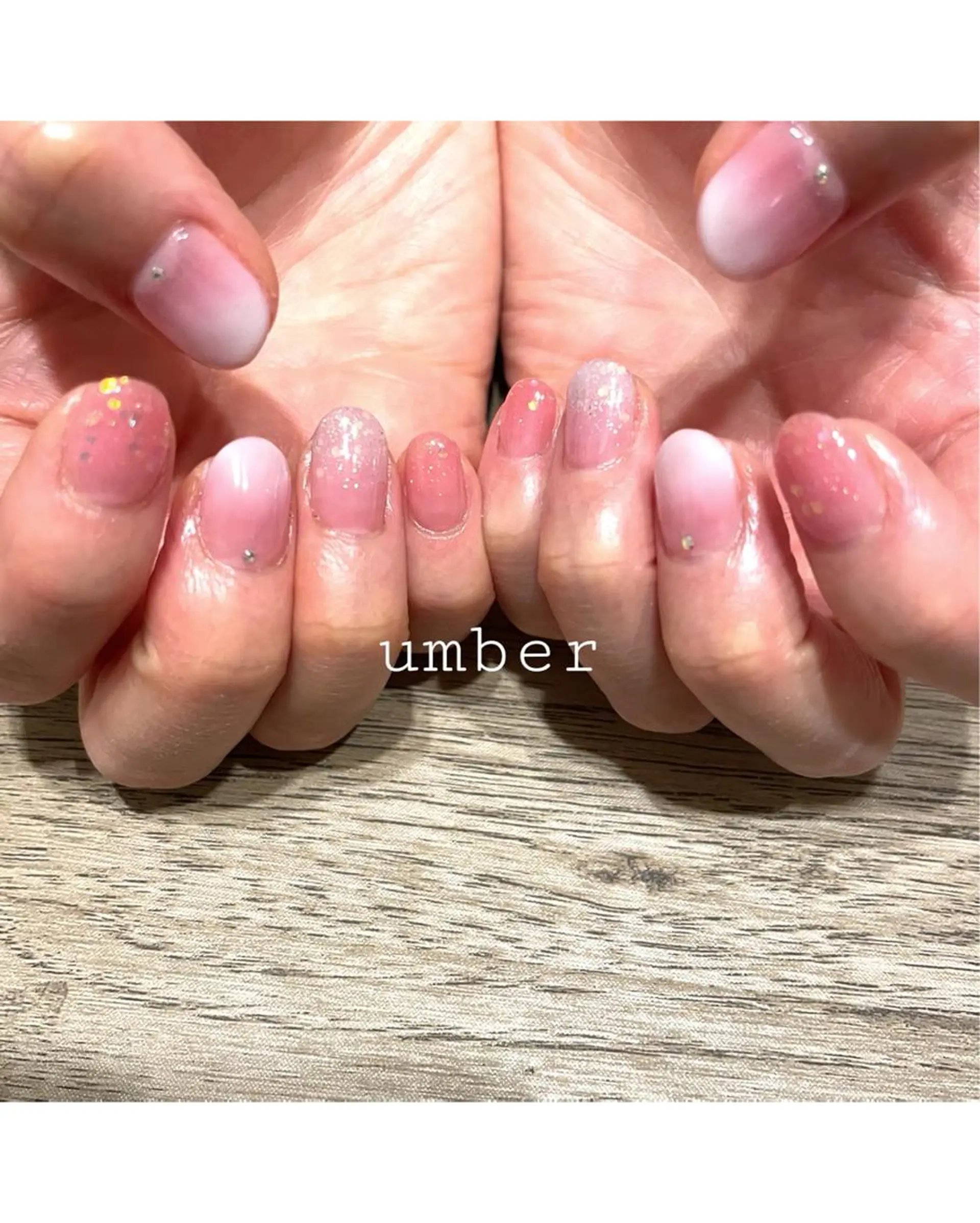 ネイル クリアネイル フットネイル フレンチネイル キラキラネイル マグネットネイル ハンドネイル umber 三茶1分のネイルデザイン