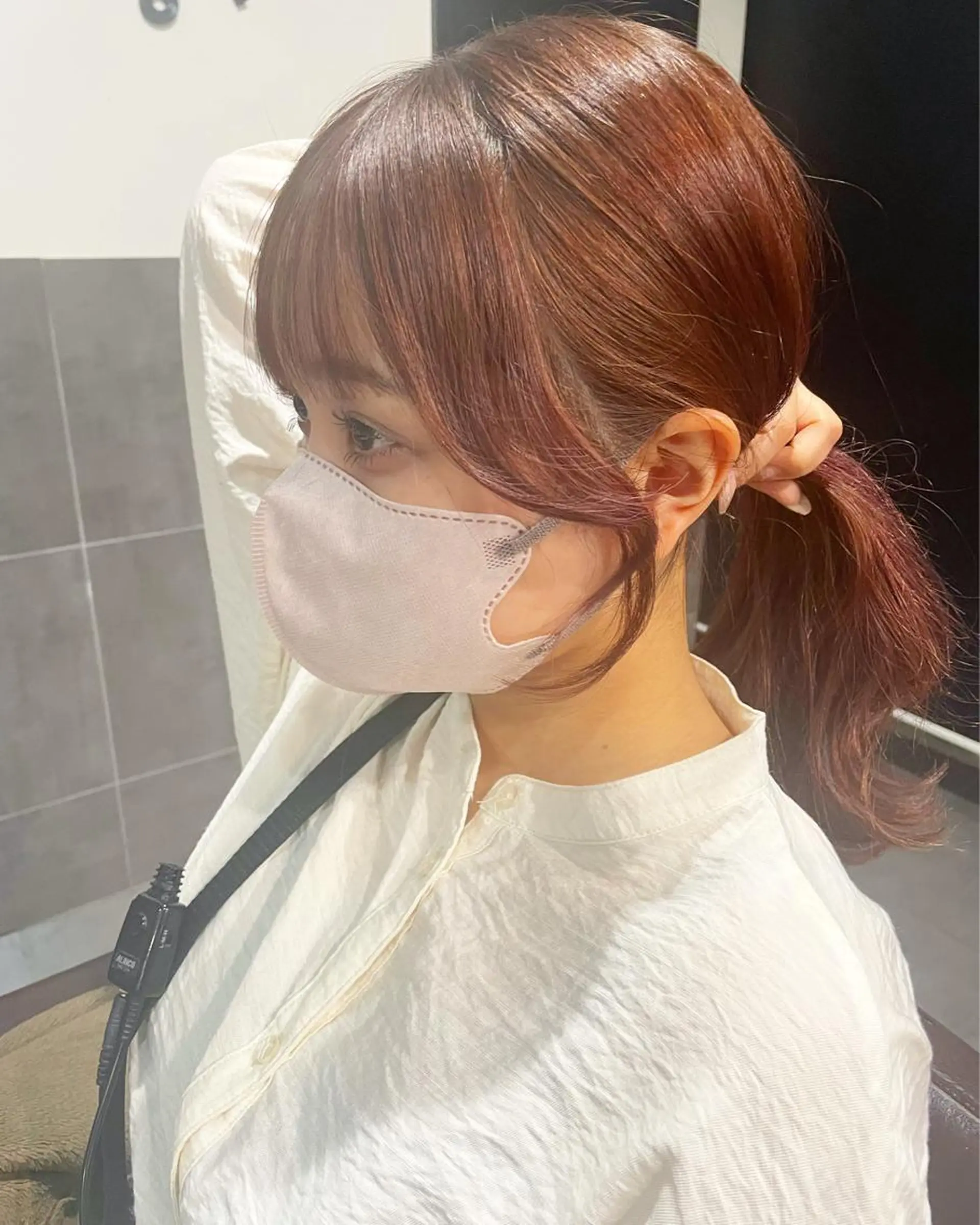 セミロング カット ヘアカラー レイヤー/似合わせ /もえ🍊のヘアスタイル