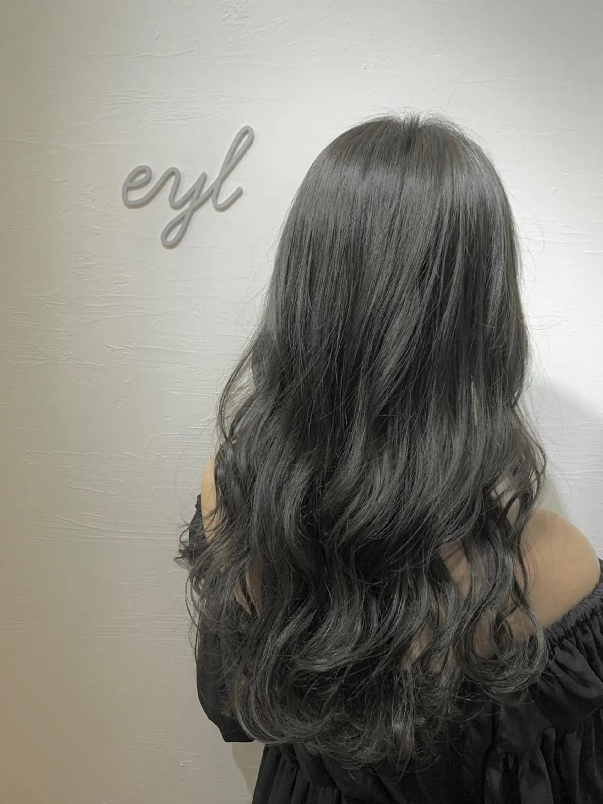 ロング カラー ブルーカラー エドルカラー グレージュ カーキグレージュ eyl〜エイル〜所属・💎赤み消しカラー 特化型デザイナー💎のヘアスタイル