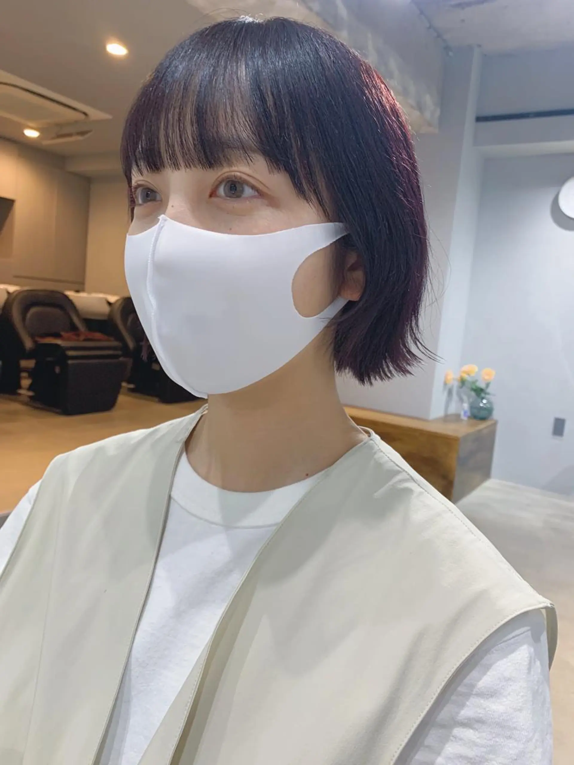 ショート カラー ボブパーマコテ巻き風 パーマNo1深江秀平のヘアスタイル