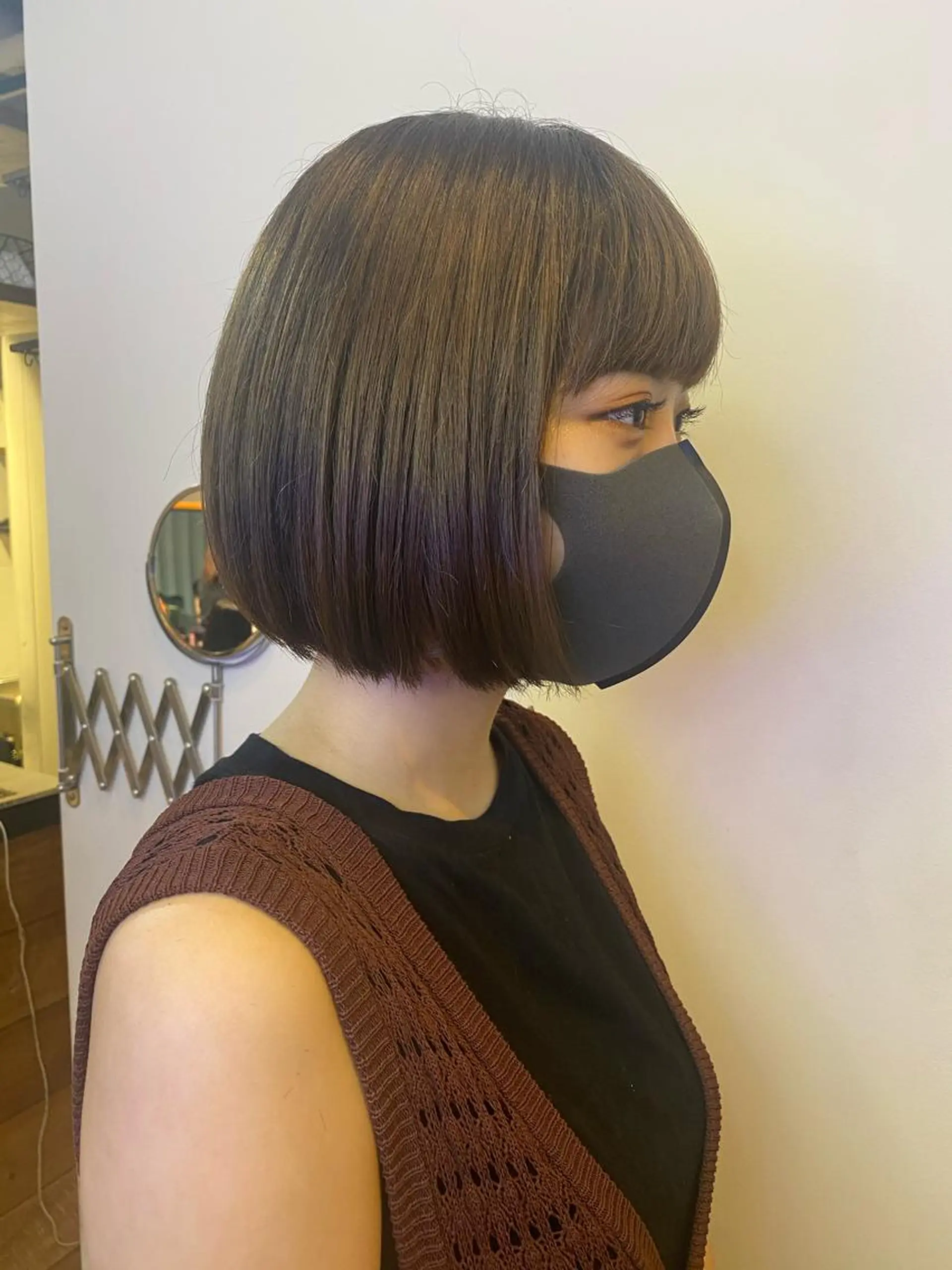 ショート カラー ベージュカラー ココアベージュ ボブ カット ヘアカラー トリートメント scene.池袋所属・scene. haraのヘアスタイル