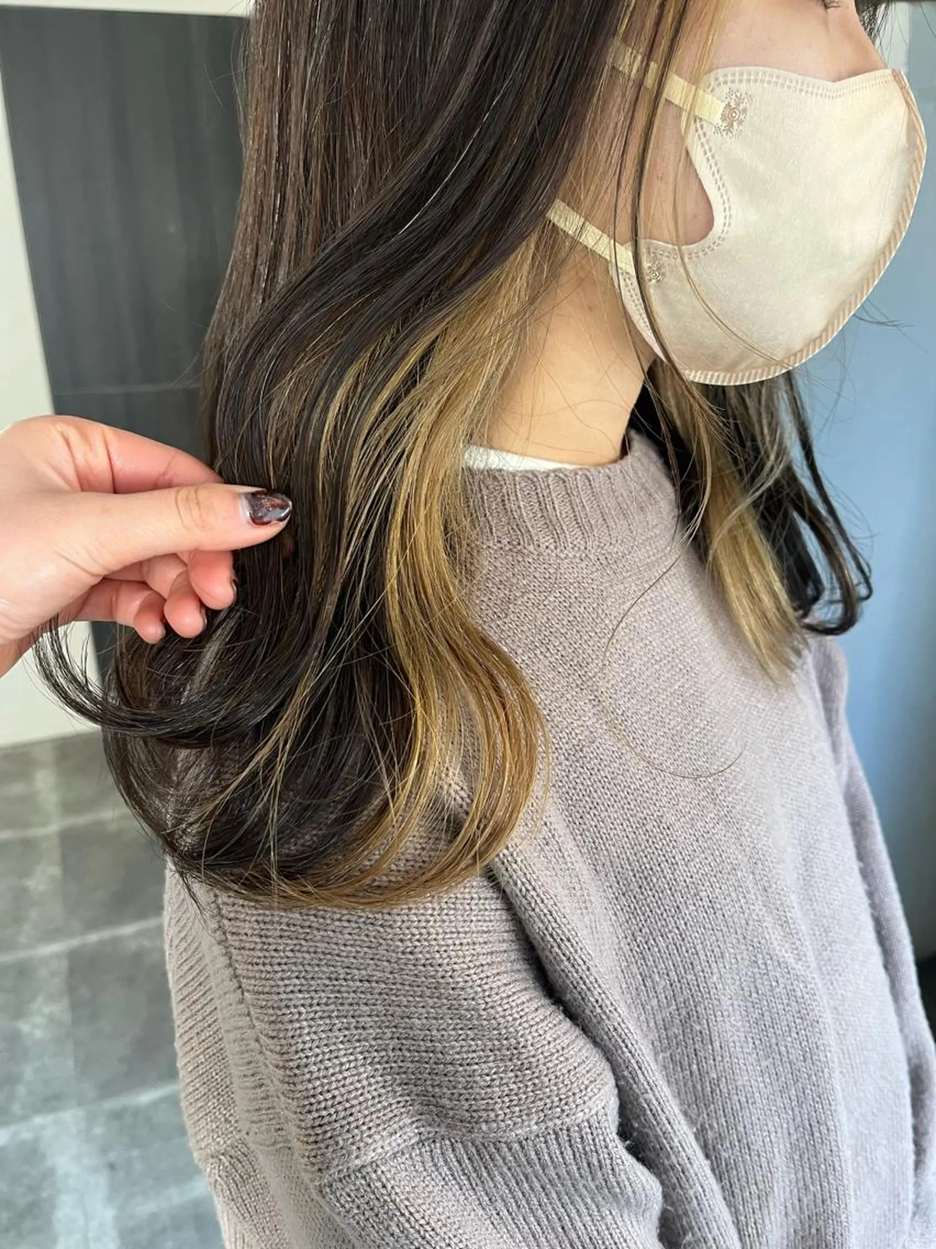 ミディアム ヘアアレンジ アッシュ ボブ レイヤーカット 似合わせカット トリートメント SALOWIN恵比寿所属・ヘッドスパで脳を 整える✨chacoのヘアスタイル