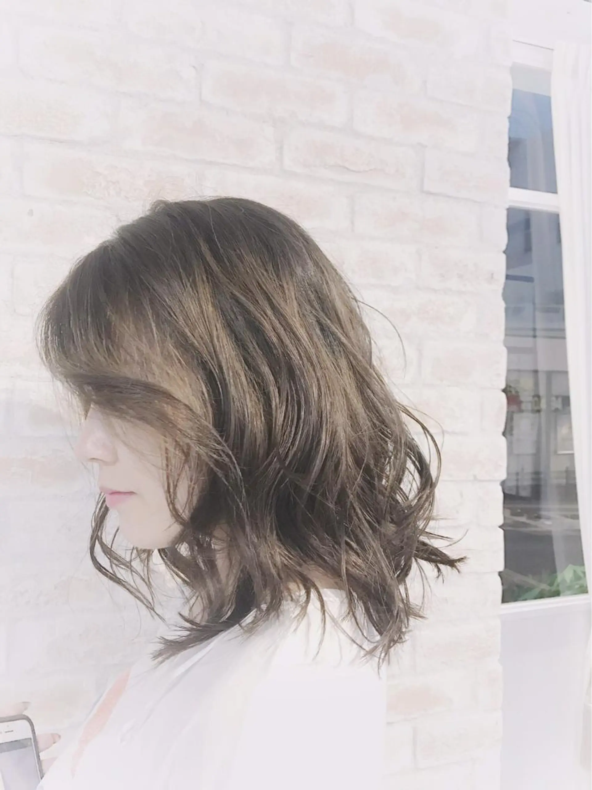 ミディアム カット ヘアカラー トリートメント Sanctuary 南森町店のヘアスタイル