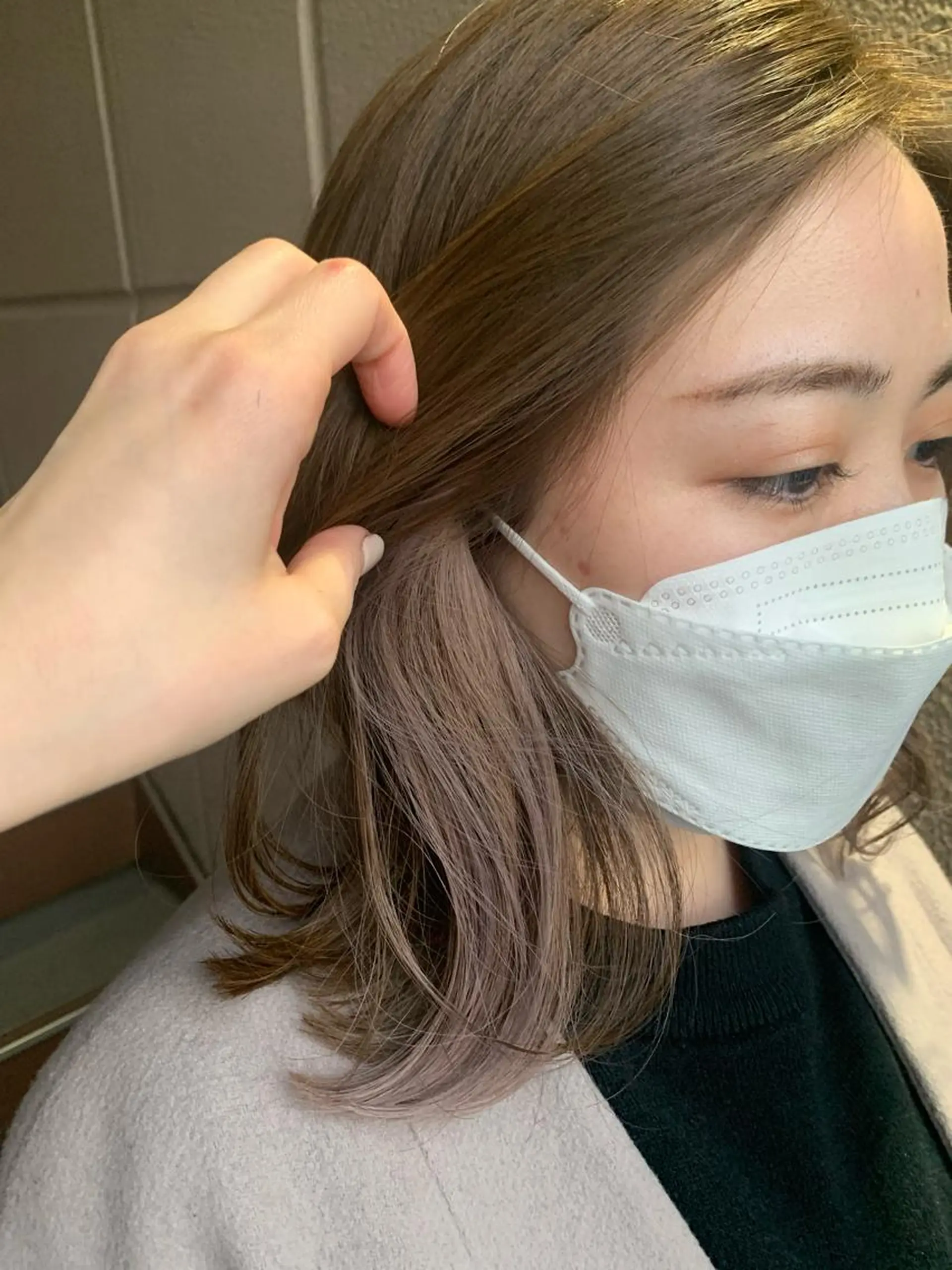 ミディアム ✨🎨ブリーチなし 透明感カラー✨美友のヘアスタイル