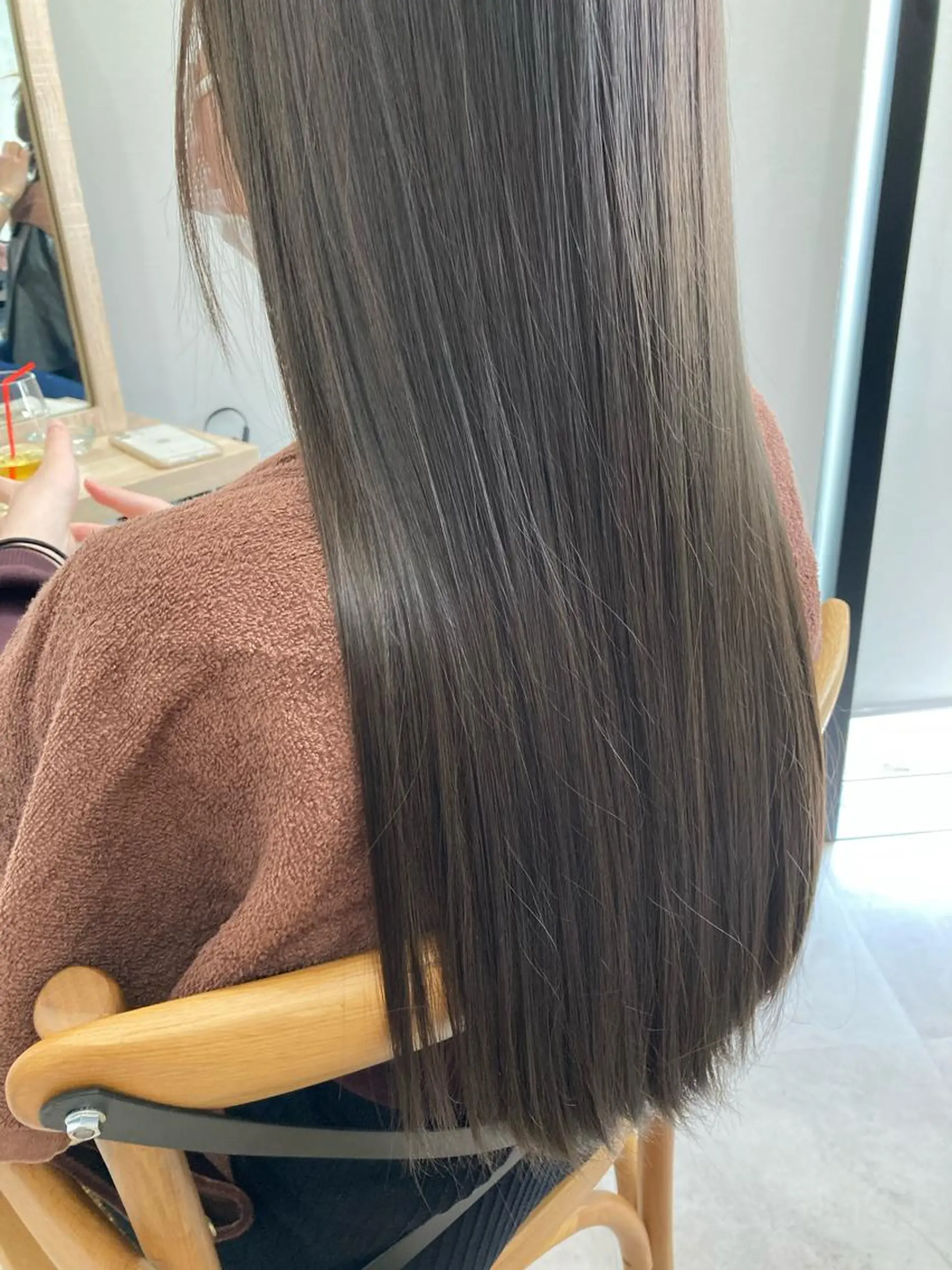 ロング ヘアカラー トリートメント ✨色持ちの良い艶 カラー✨蟹江真世のヘアスタイル