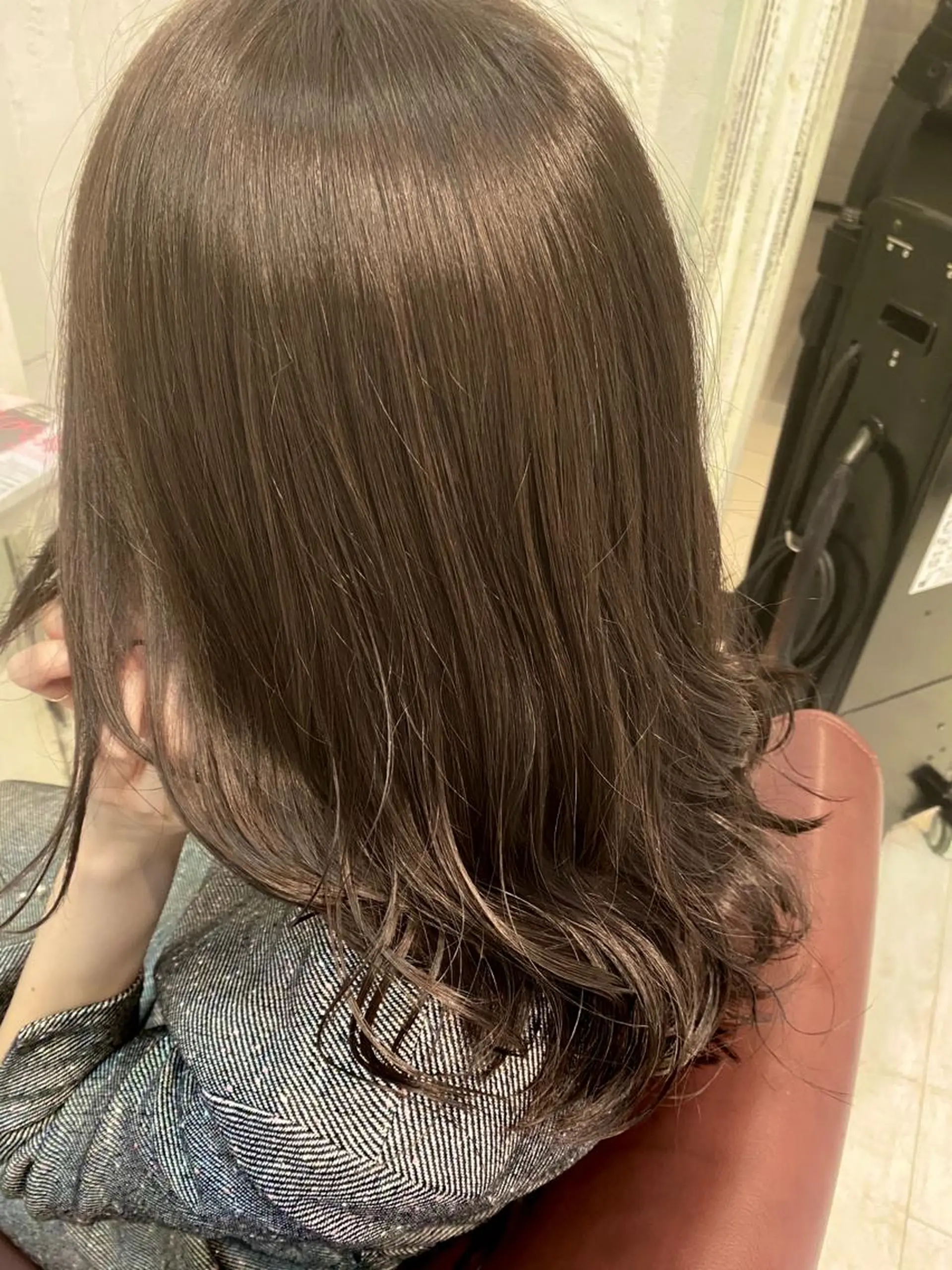 ミディアム カラー ブリーチ 透明感カラー ブリーチなしカラー オレンジ トリートメント 髪質改善/艶カラー 🎀ヘアアレンジ🎀のヘアスタイル