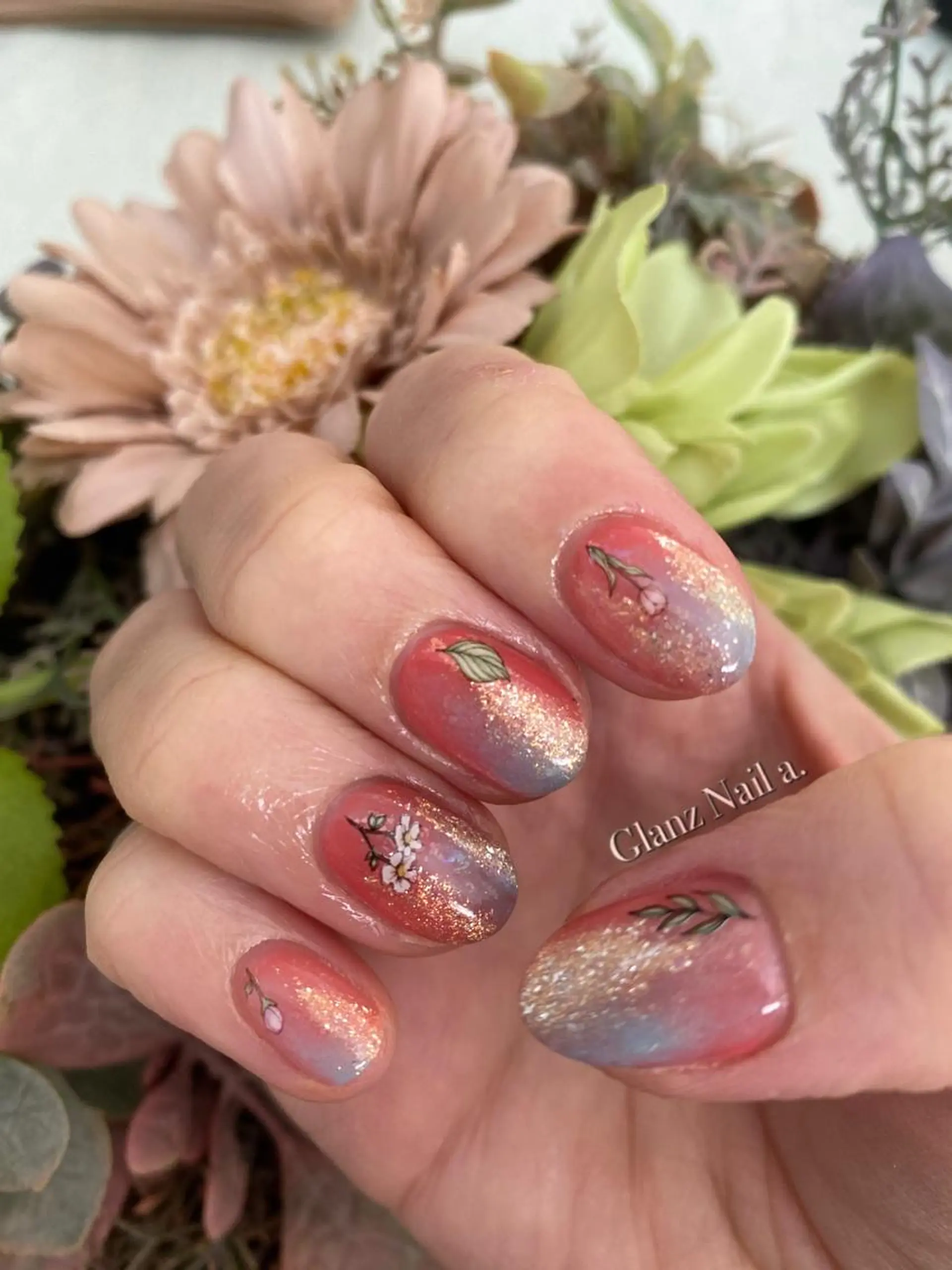 ネイル 春ネイル Glanz  Nail aのネイルデザイン