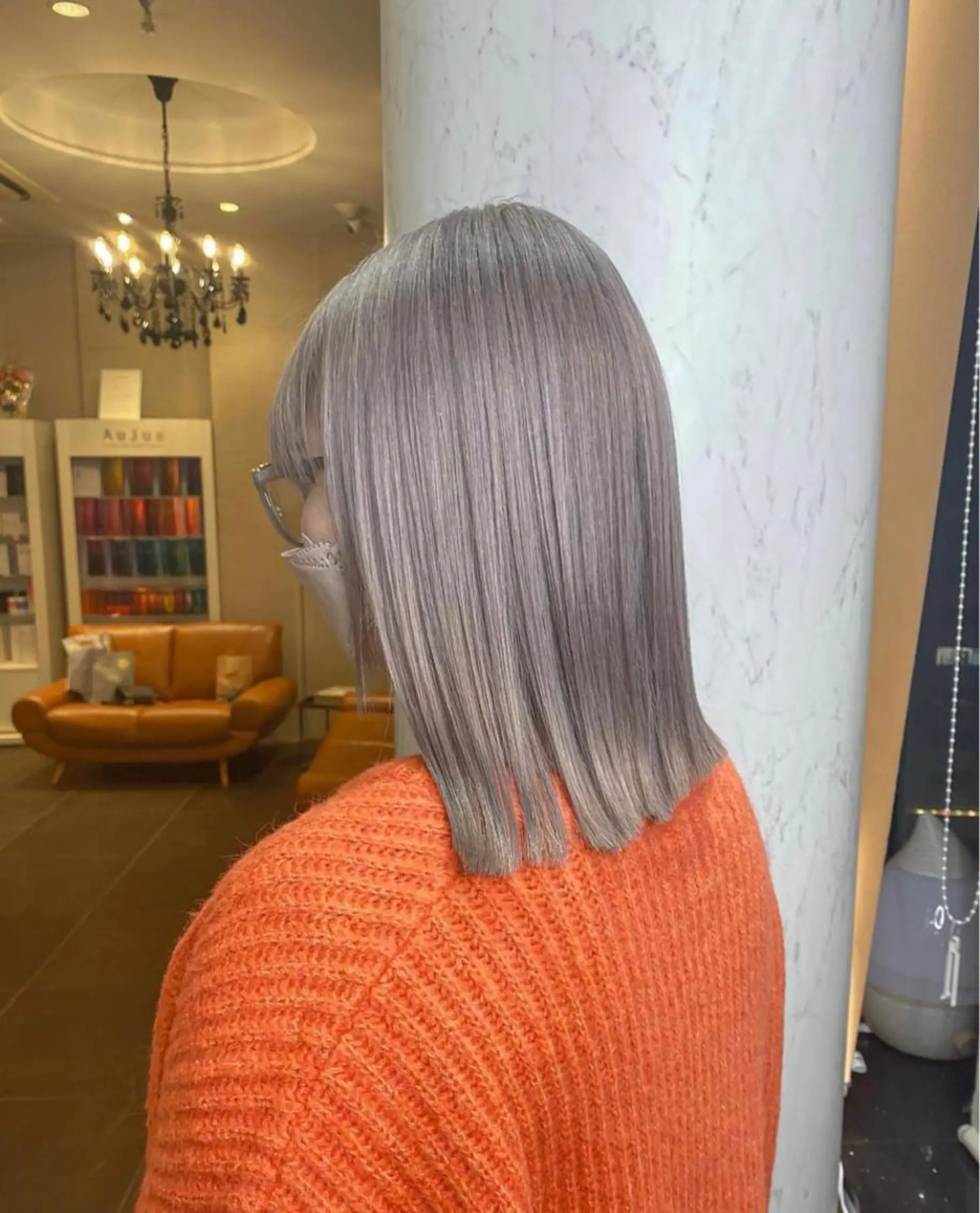 ミディアム カラー グレージュ ヘアカラー トリートメント 🌱ブリーチ・透明感 カラー/mapi🦭のヘアスタイル