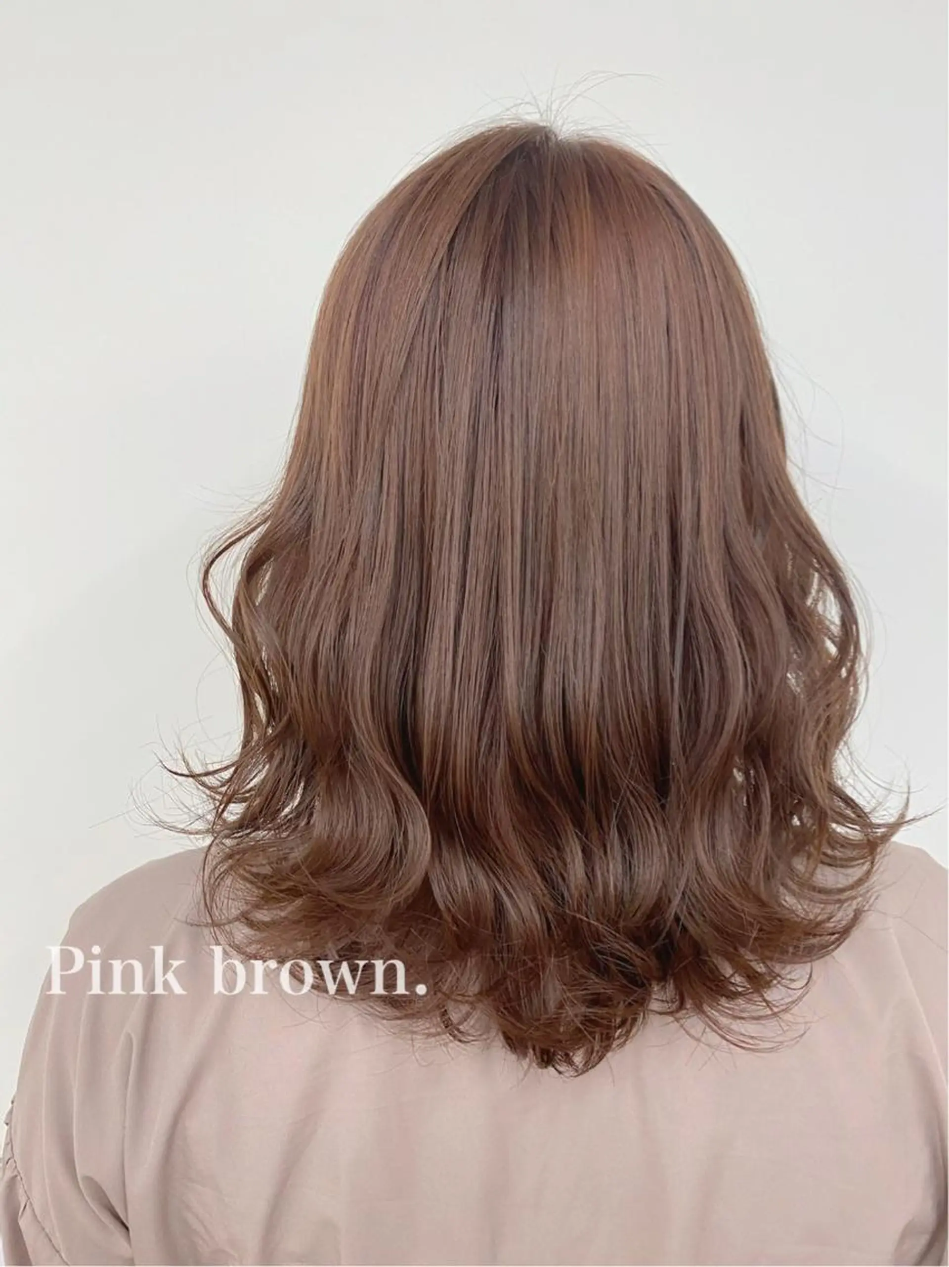 ミディアム カラー ブラウンカラー ピンクカラー ピンクブラウン GRANLUSSO 〜グランルッソ駅前店所属・木口 嘉美のヘアスタイル