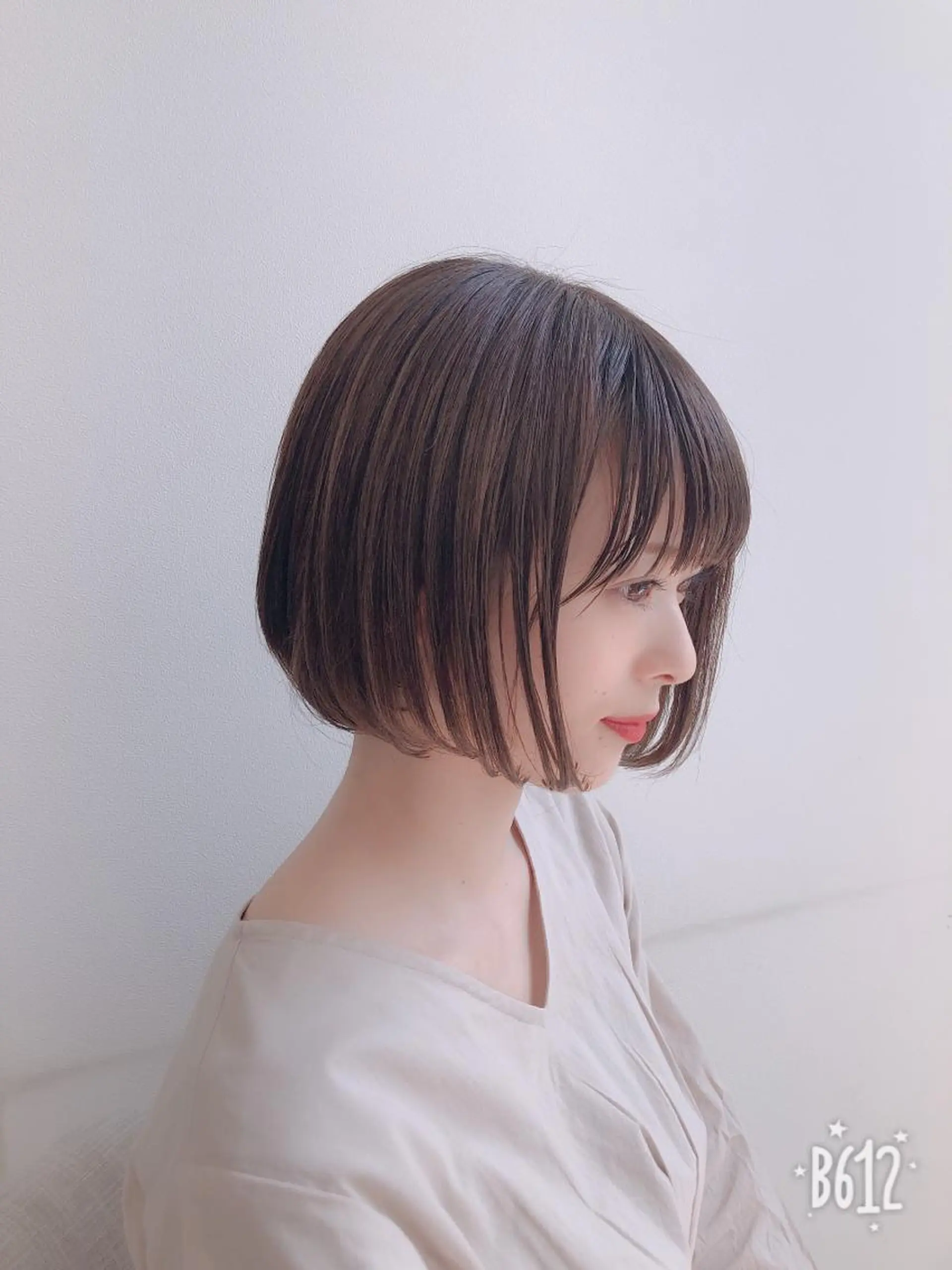 ショート カラー パーマ ボブ 巣山 竜一のヘアスタイル