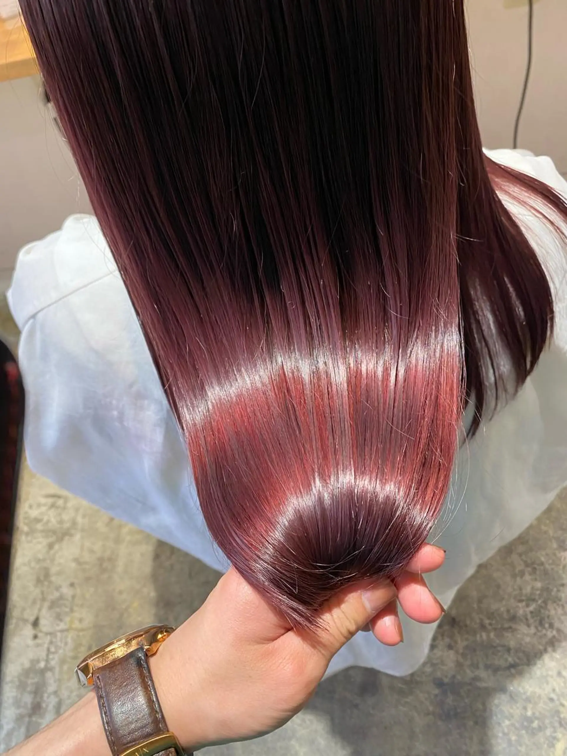 ミディアム カラー カット ヘアカラー トリートメント レイヤー×髪質改善 マネージャー安藤光司のヘアスタイル