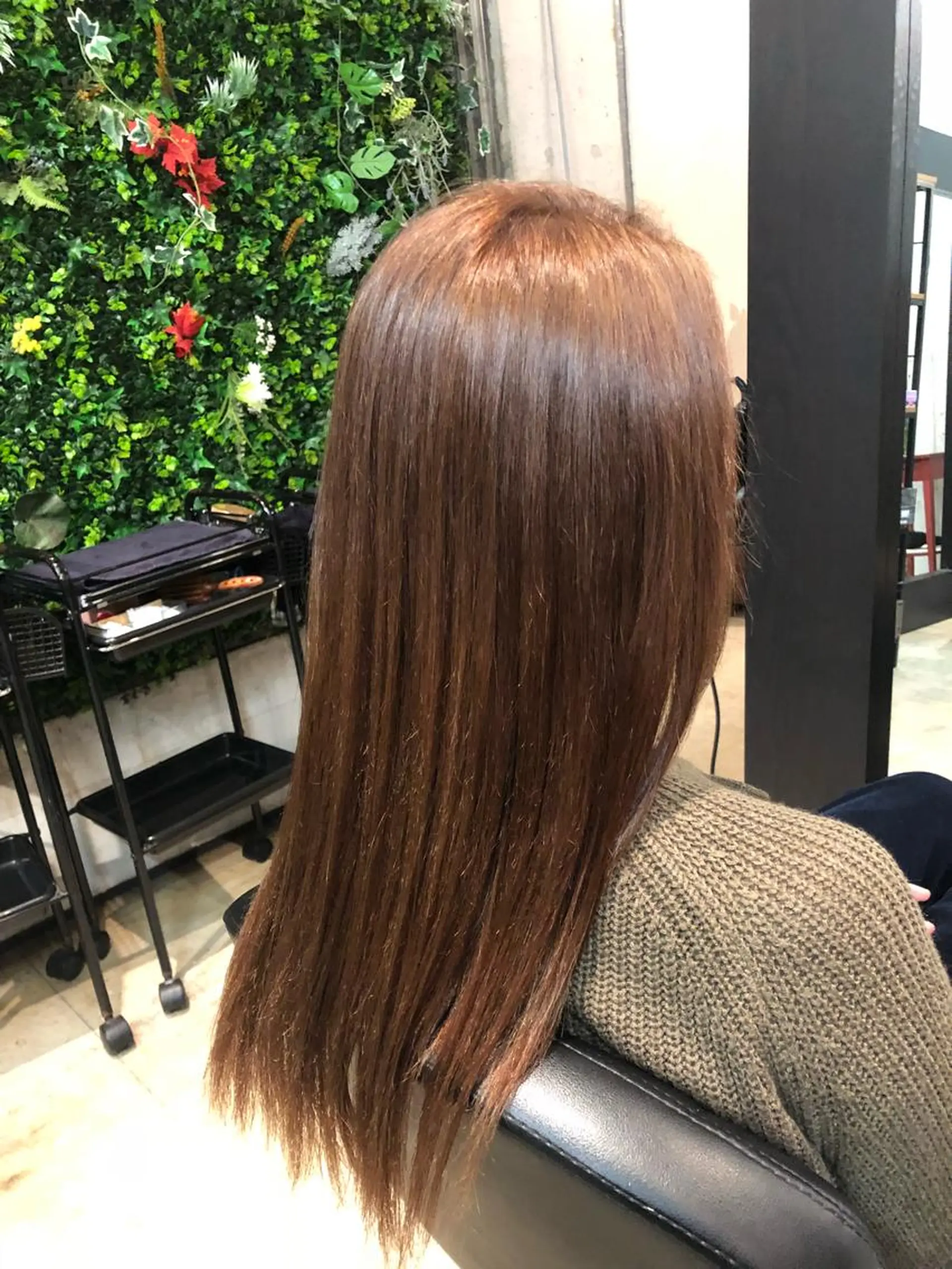 ロング カラー ブリーチ ブリーチなしカラー 髪質改善韓国レイヤー カット内田智大のヘアスタイル