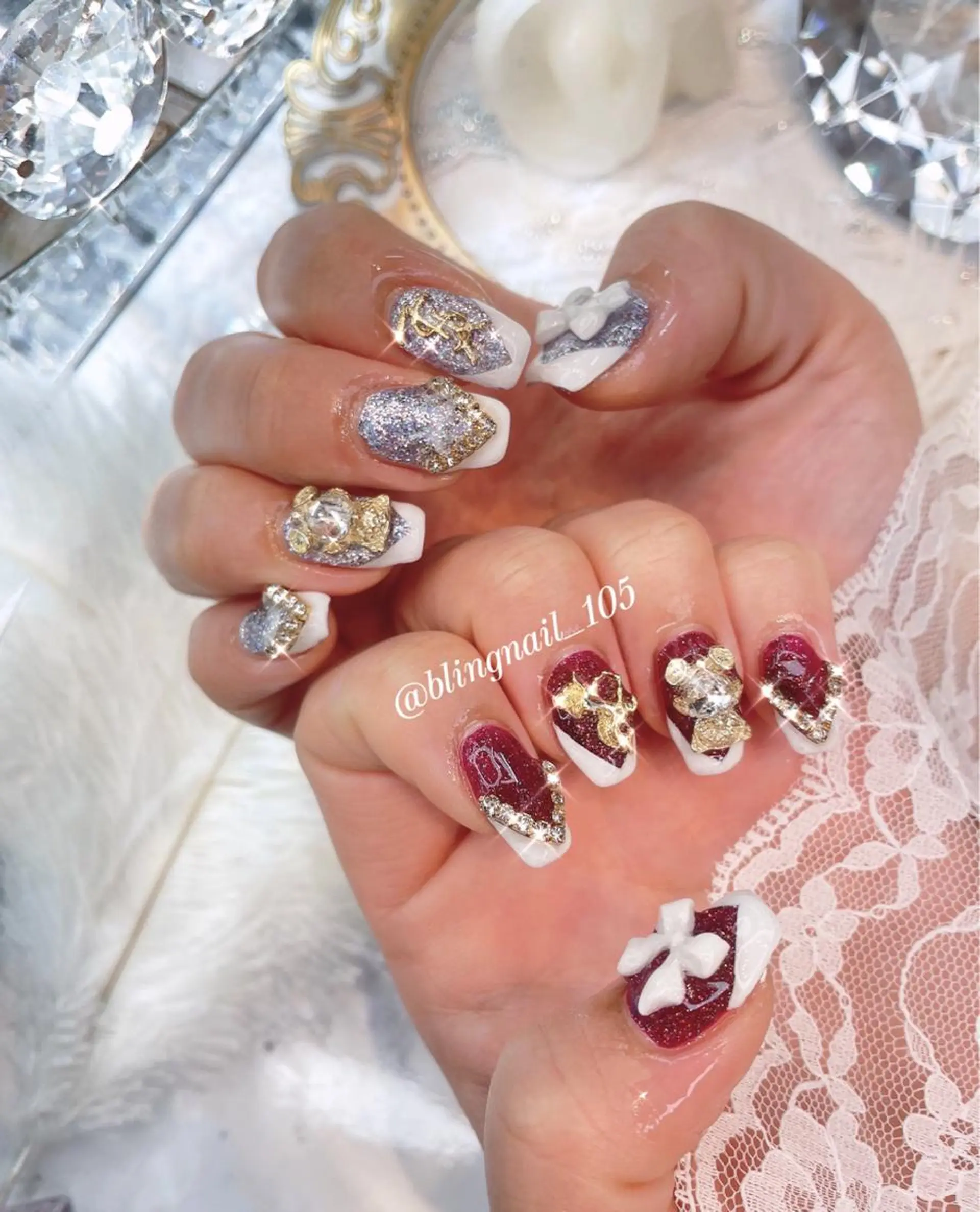 ネイル 23時まで❤︎韓国、 ワンホンネイルのネイルデザイン