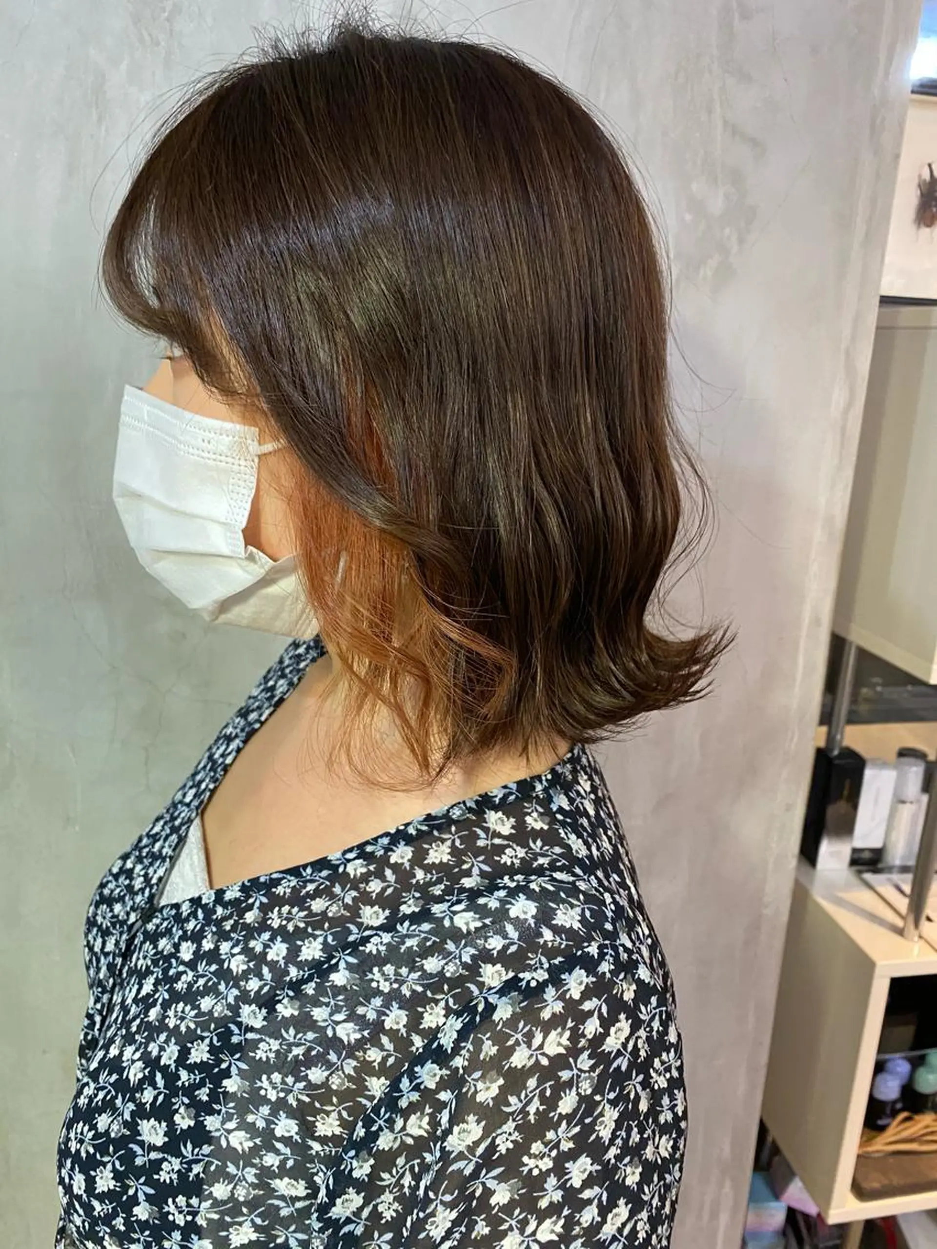 ショート カラー ヘアアレンジ ヘアカラー 切りっぱなしボブ/ デザインカラー店長のヘアスタイル