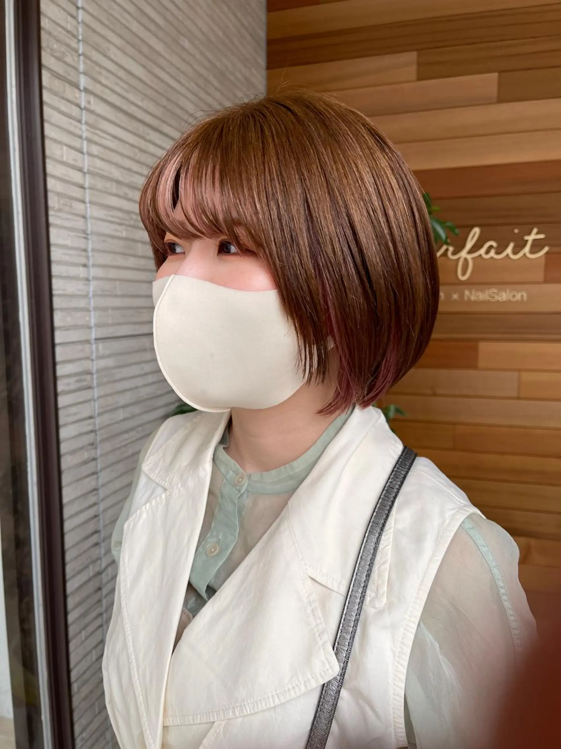 ショート カラー ピンクカラー ボブ ヘアカラー 【AMANEQ】 yuka🦋のヘアスタイル