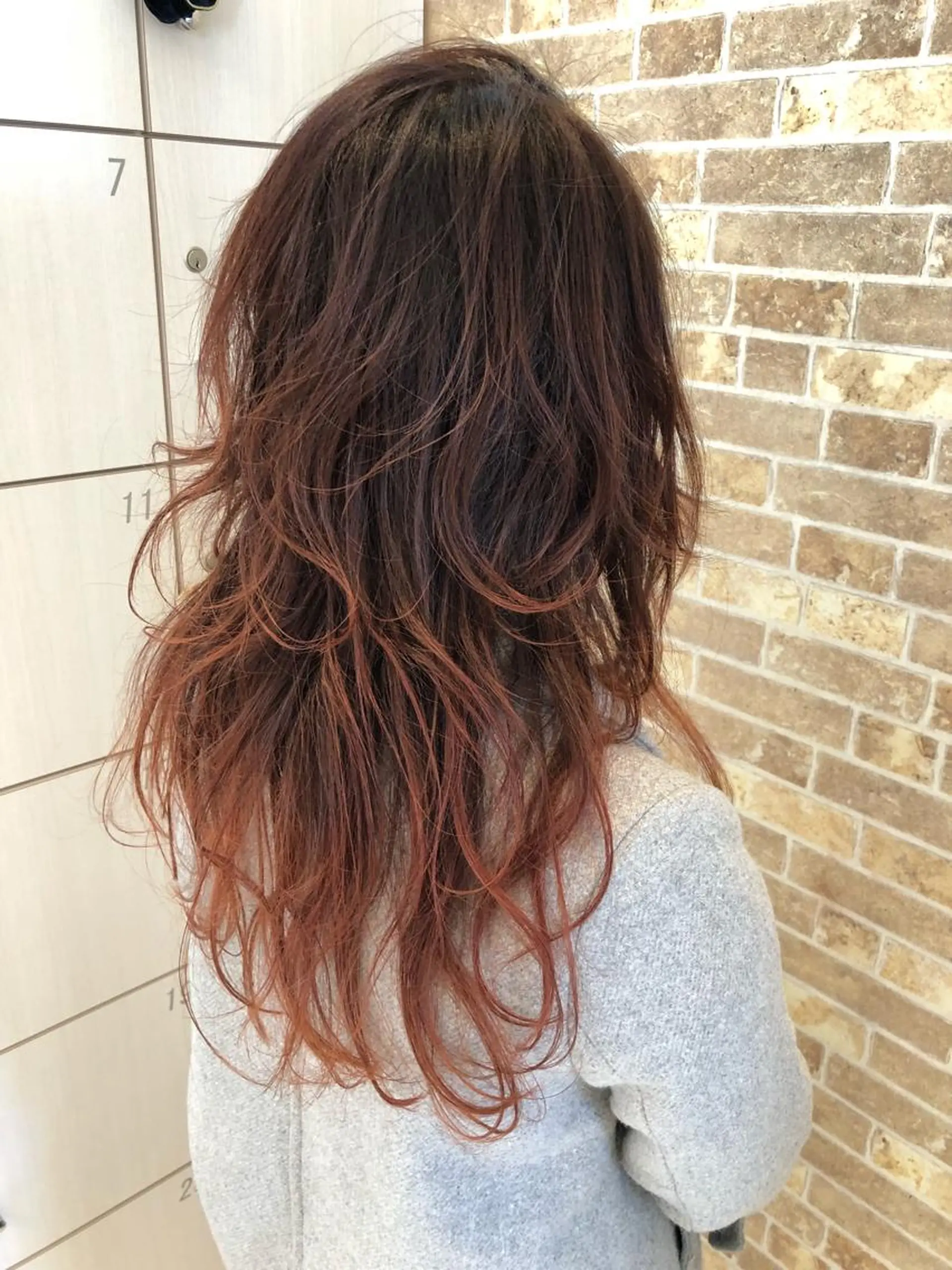 ロング ハイライト 福元 保雄のヘアスタイル