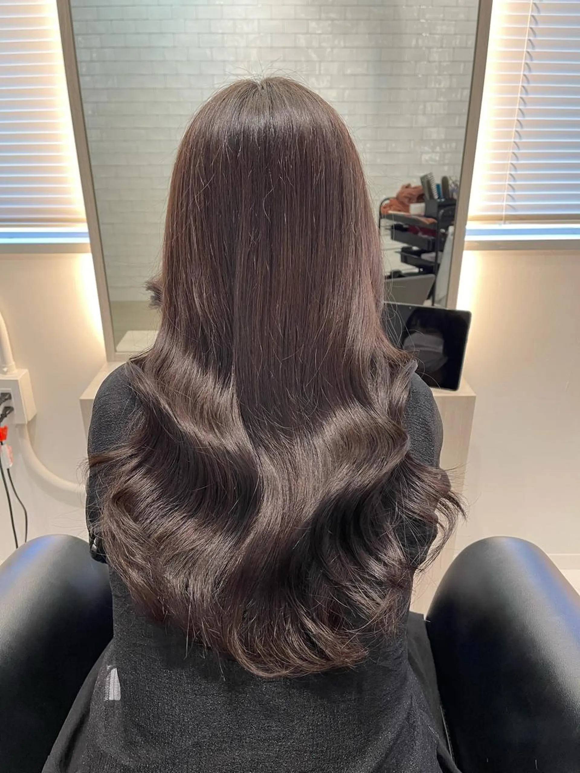 ロング カラー ヘアカラー トリートメント &chaLme   心斎橋所属・emi/髪質改善/ 韓国風/艶カラーのヘアスタイル