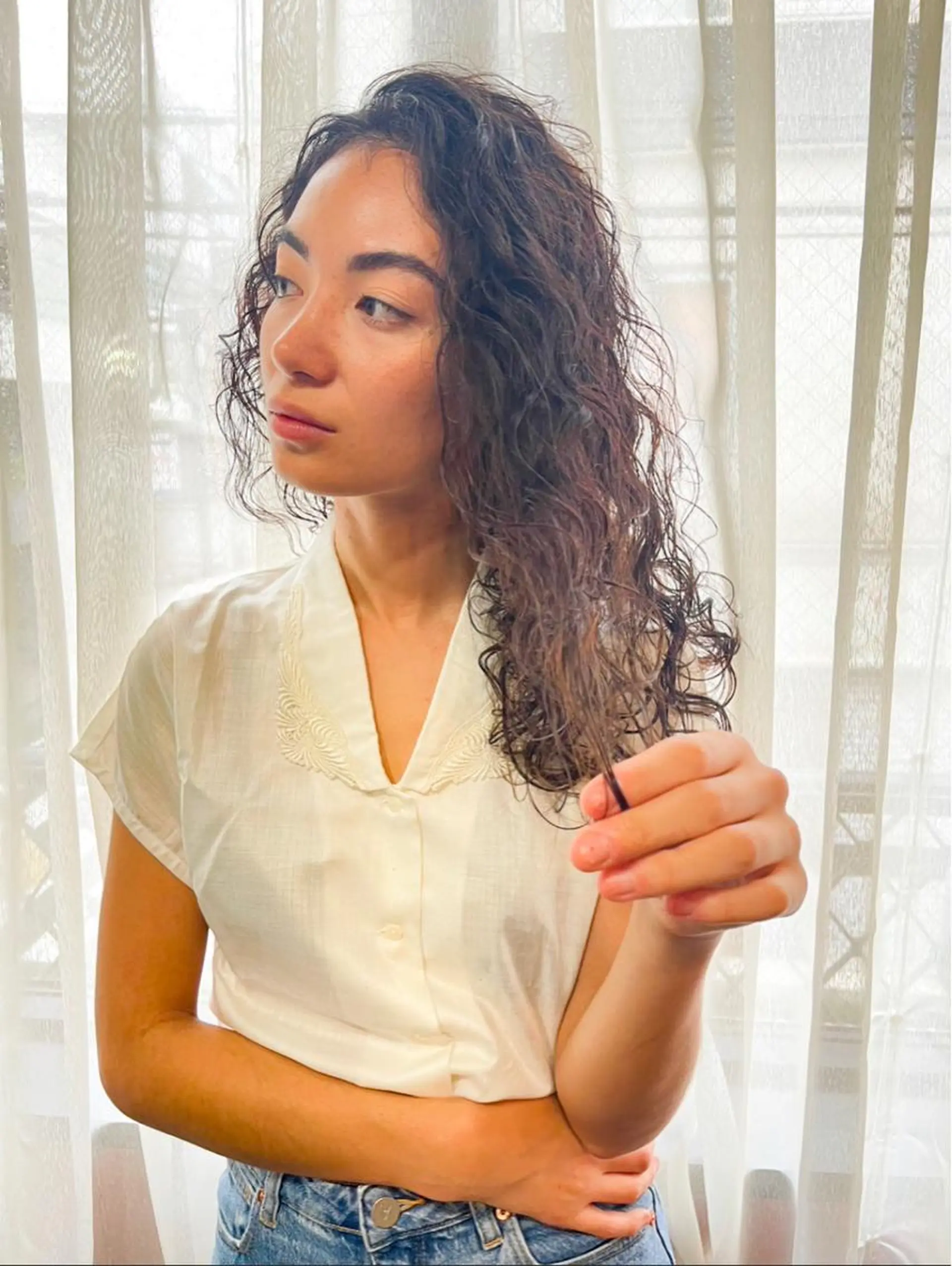 セミロング カラー パーマ ヘアアレンジ メンズ キッズ 表参道Lise おおいしおりのヘアスタイル