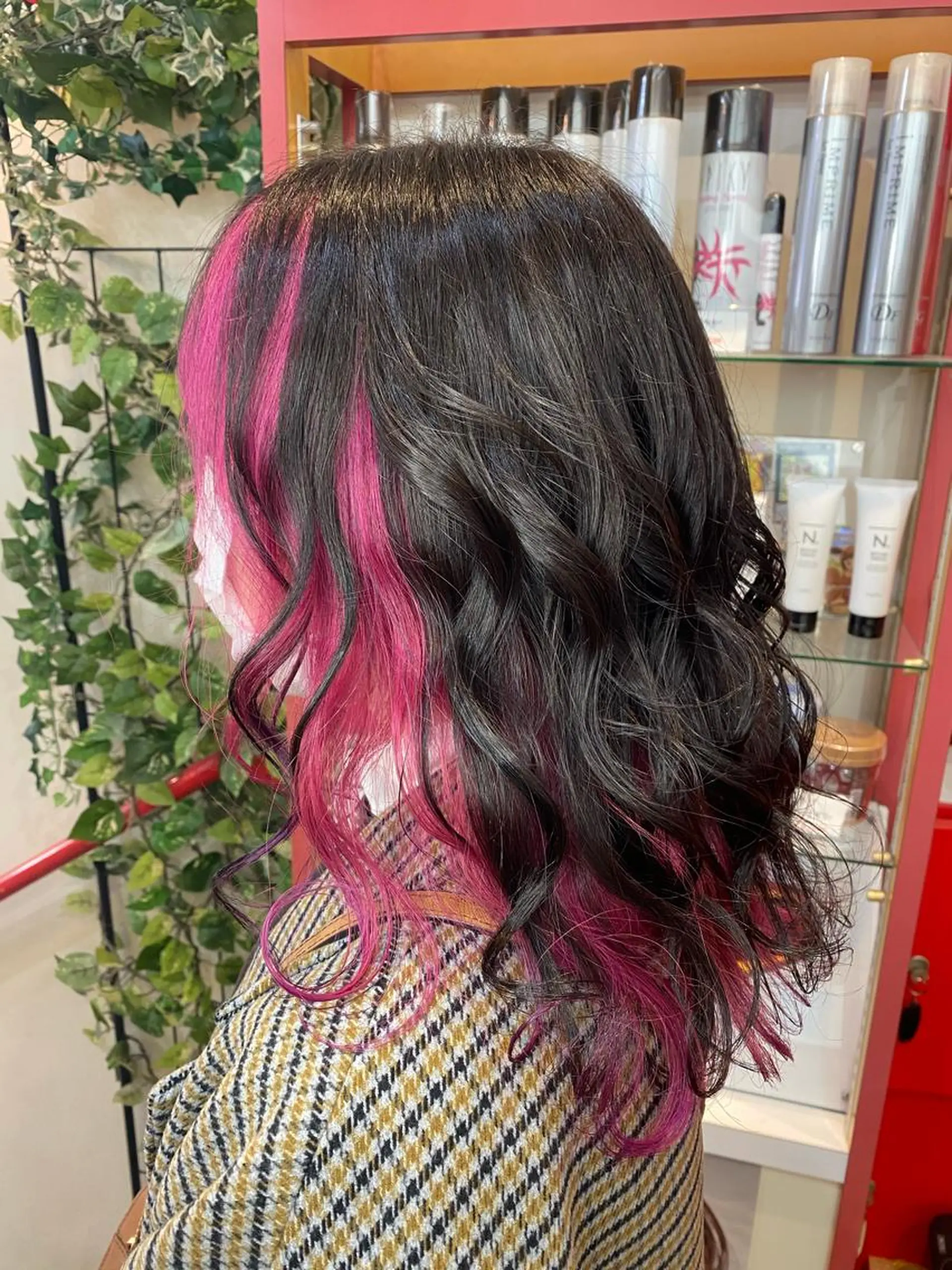 セミロング ミストバング ヘアカラー ゆぴ☾‪/推しカラー /ハイトーンのヘアスタイル