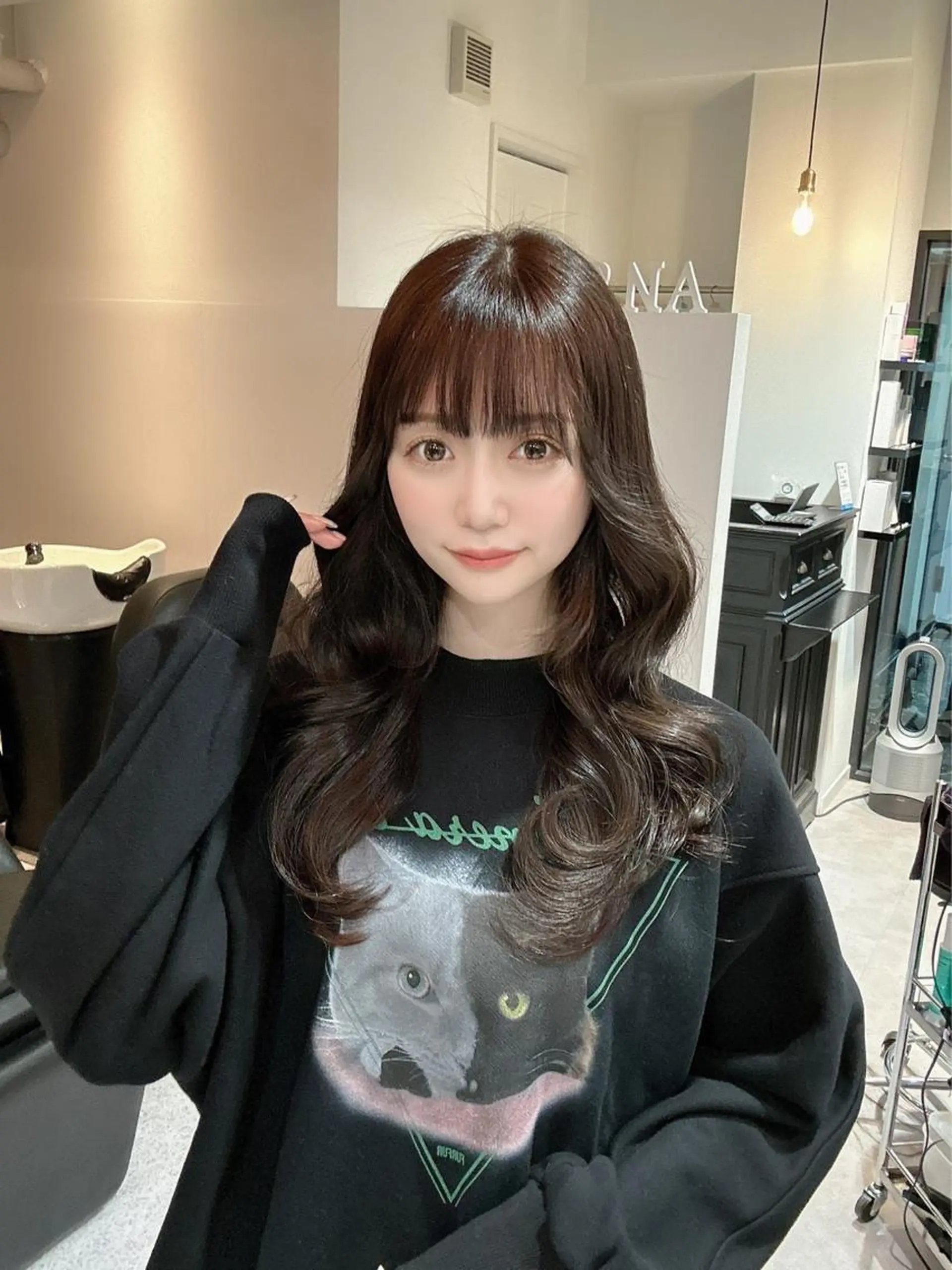 ロング カラー グレージュ オリーブグレージュ オリーブグレー 韓国風ヘア ヘアカラー PSY(サイ)所属・PSY(サイ)池袋 金田尚久🎨のヘアスタイル